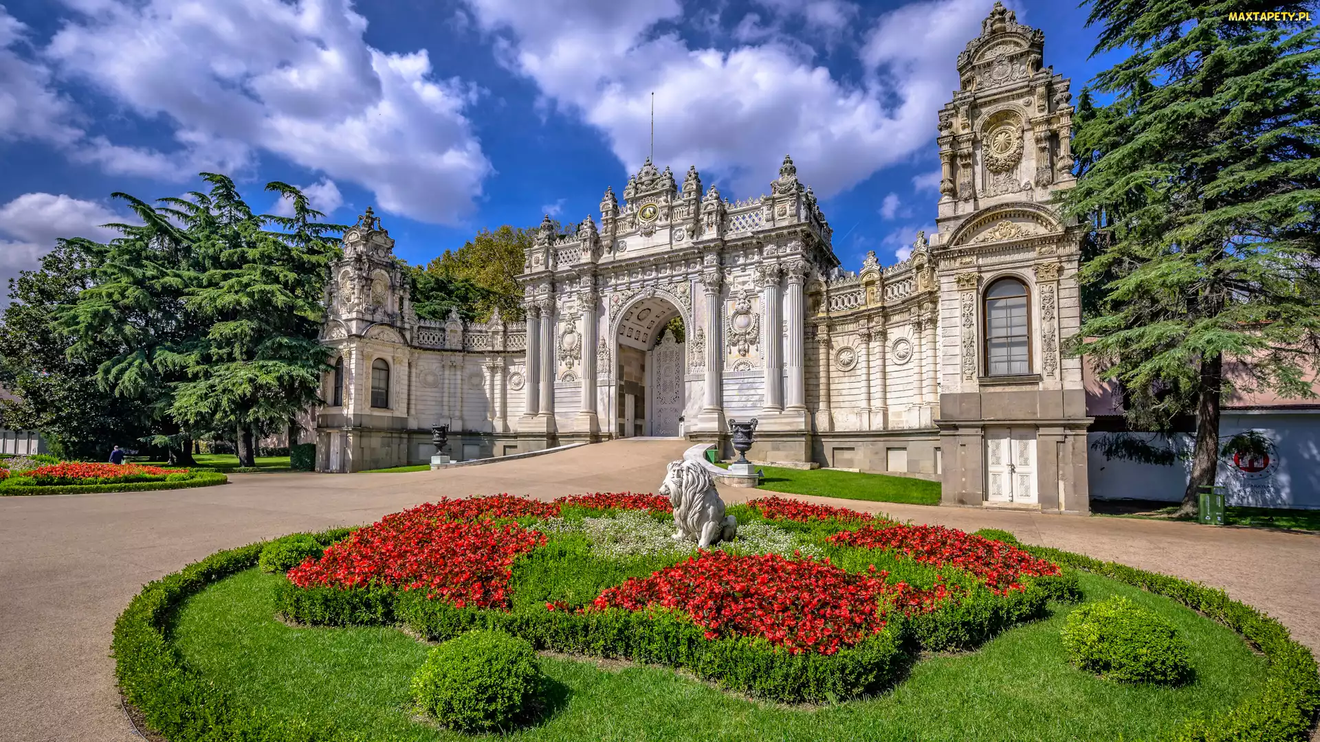 Klomb, Turcja, Stambuł, Aleja, Pałac Dolmabahce