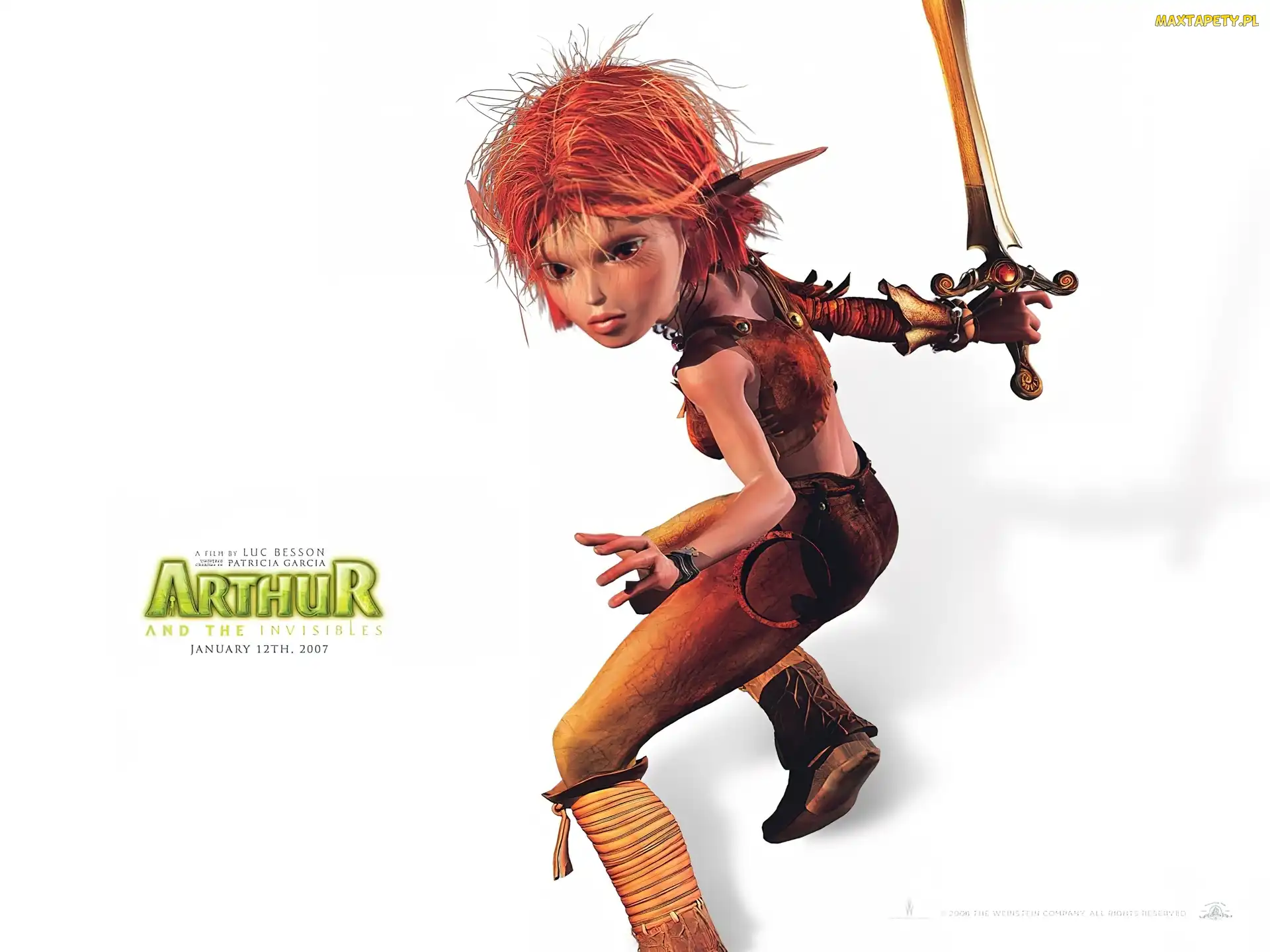 Arthur and the Invisibles, Artur i Minimki, dziewczyna, miecz