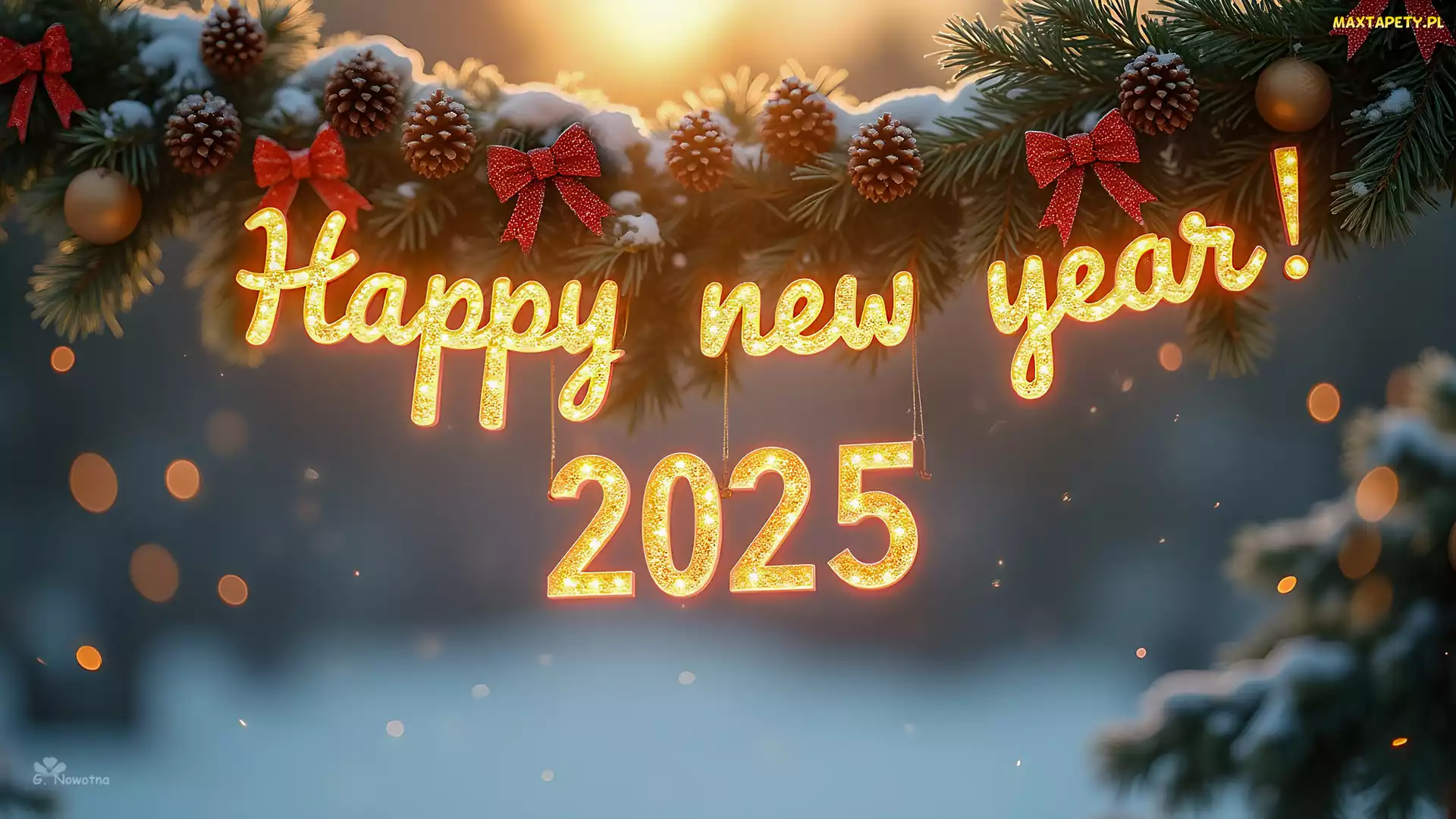 Grafika, Girlanda, Nowy Rok, 2025