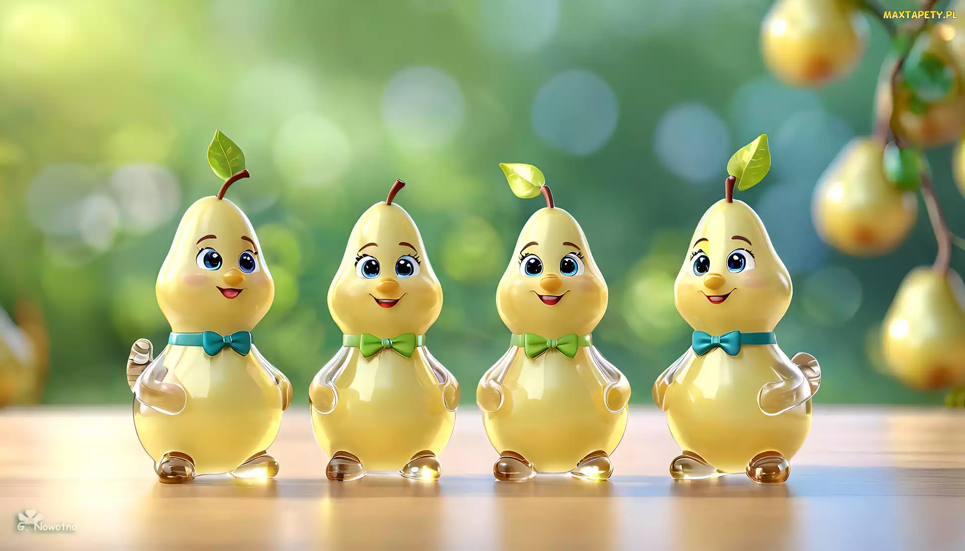 Gruszki, Grafika, Szklane