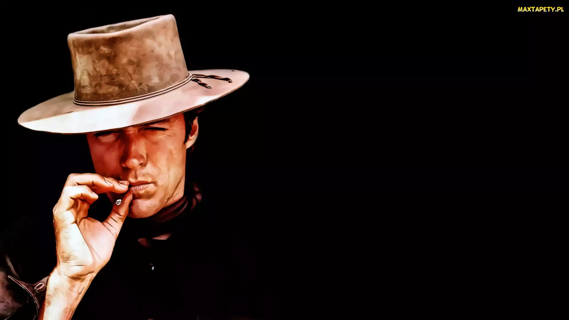 Clint Eastwood, Grafika, Papieros, Kapelusz, Aktor