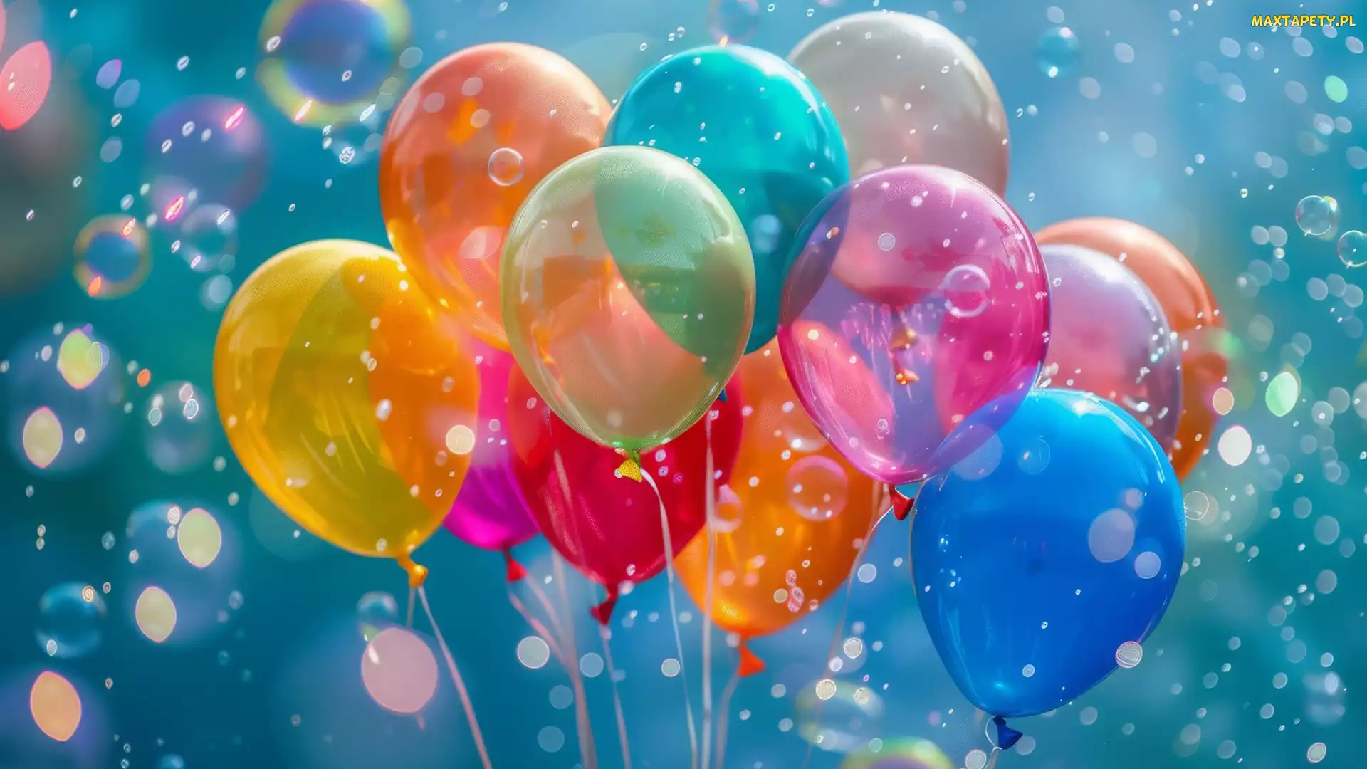 Grafika, Kolorowe, Baloniki, Balony