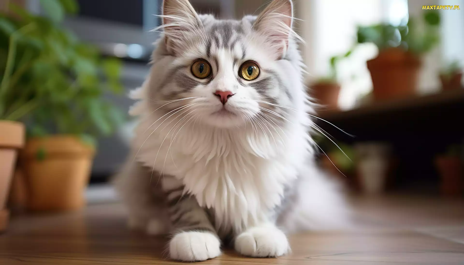 Kot, Grafika, Szaro-biały