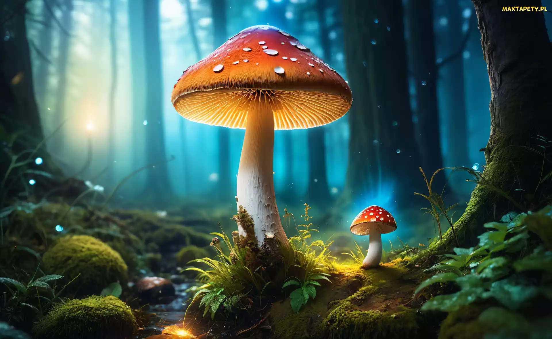 Grafika AI, Muchomory, Las, Grzyby