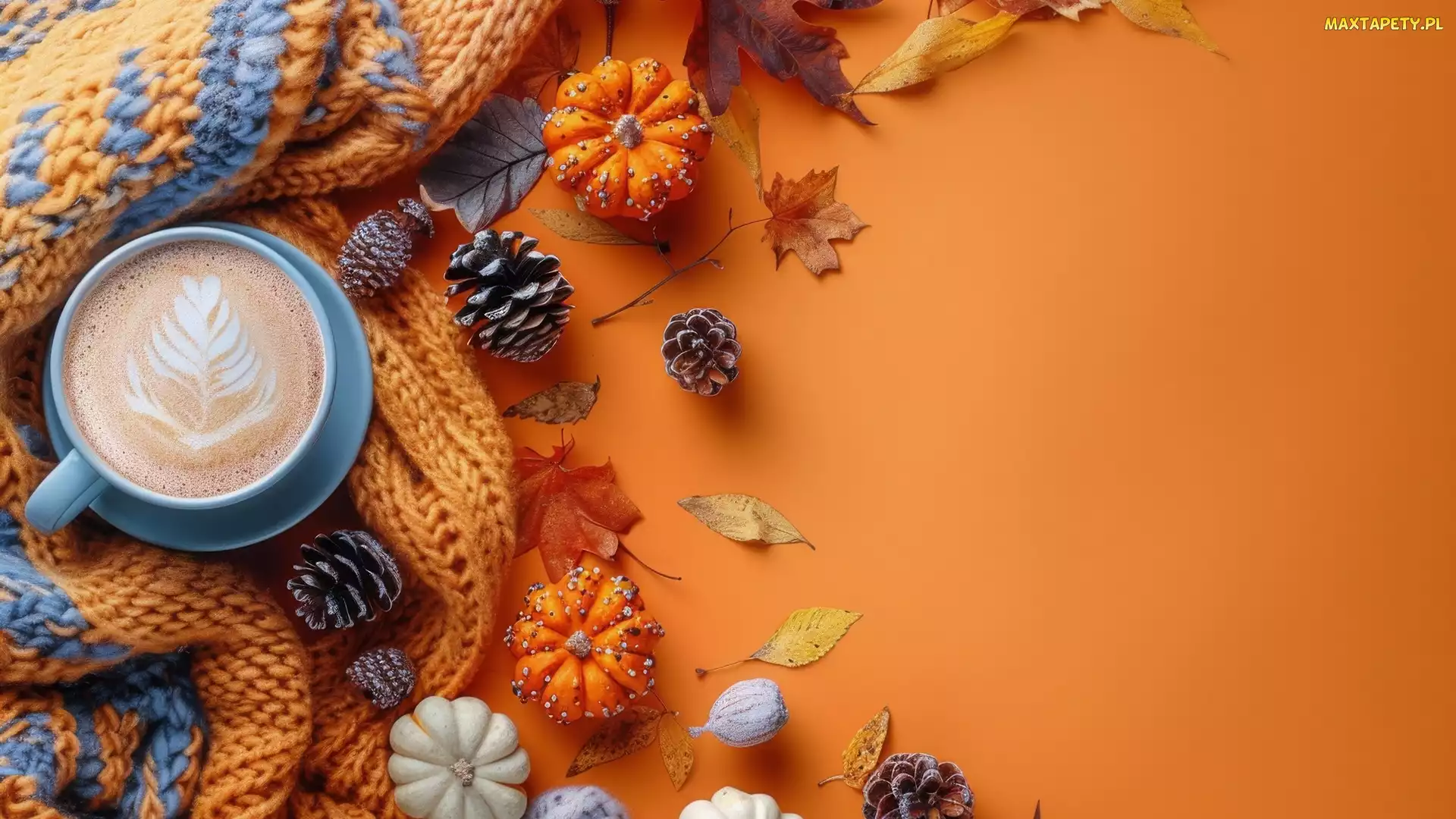 Szal, Wełniany, Filiżanka, Kawa