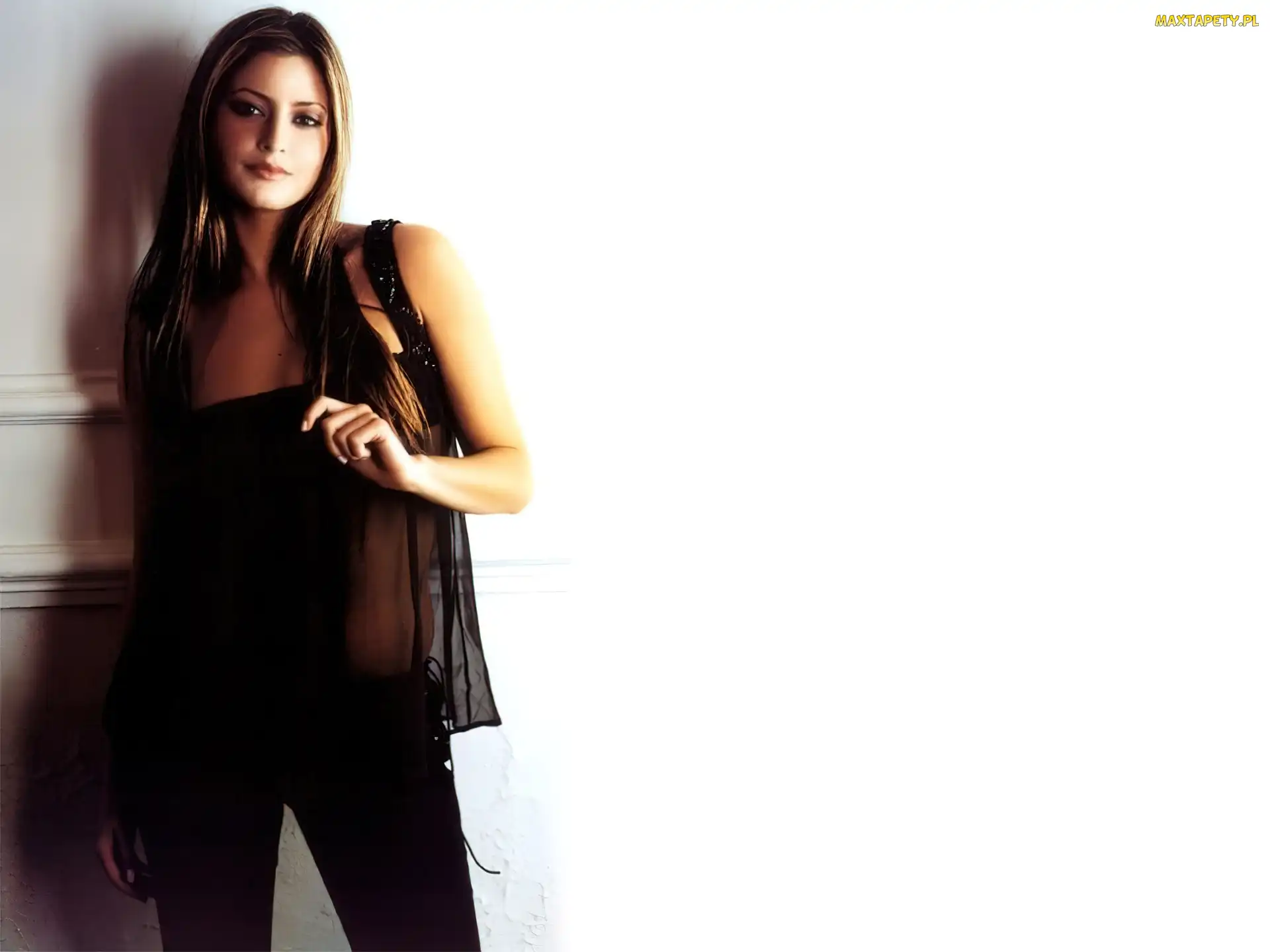 przezroczysta, bluzka, Holly Valance
