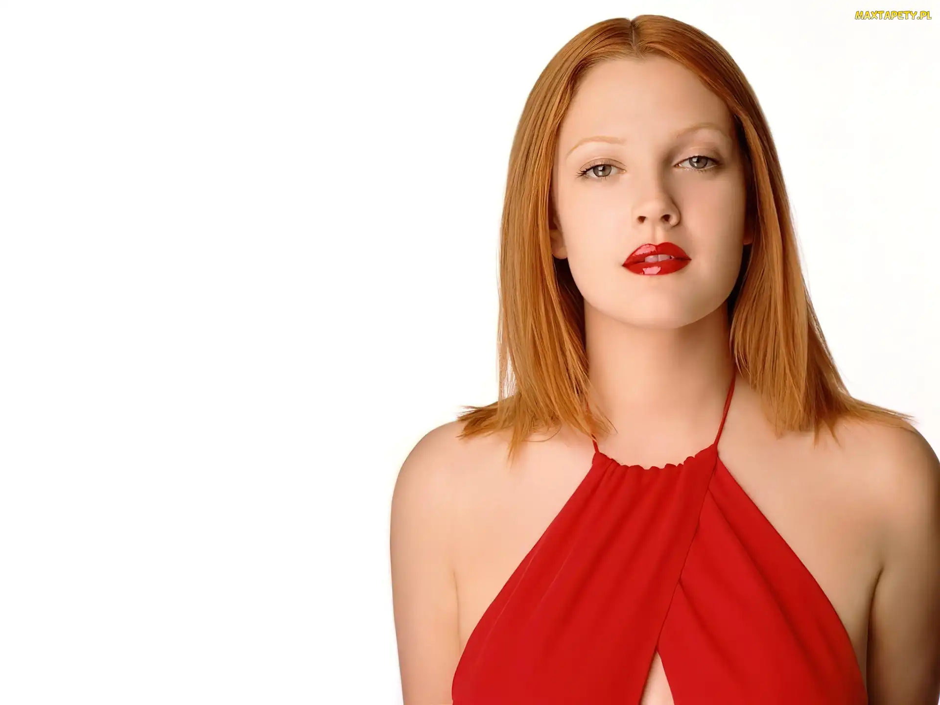 usta, Drew Barrymore, czerwone