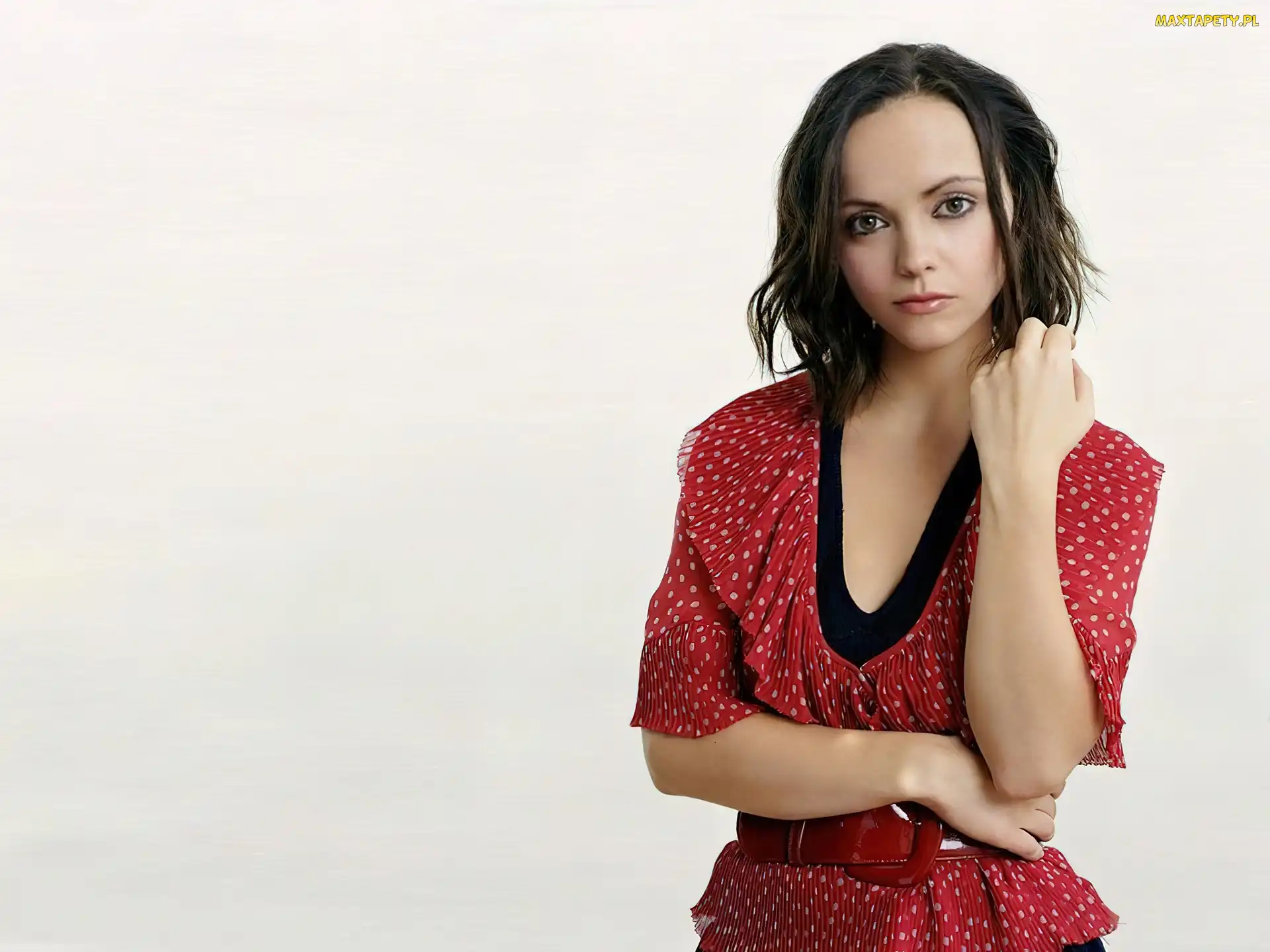 Christina Ricci, pasek, czerwony