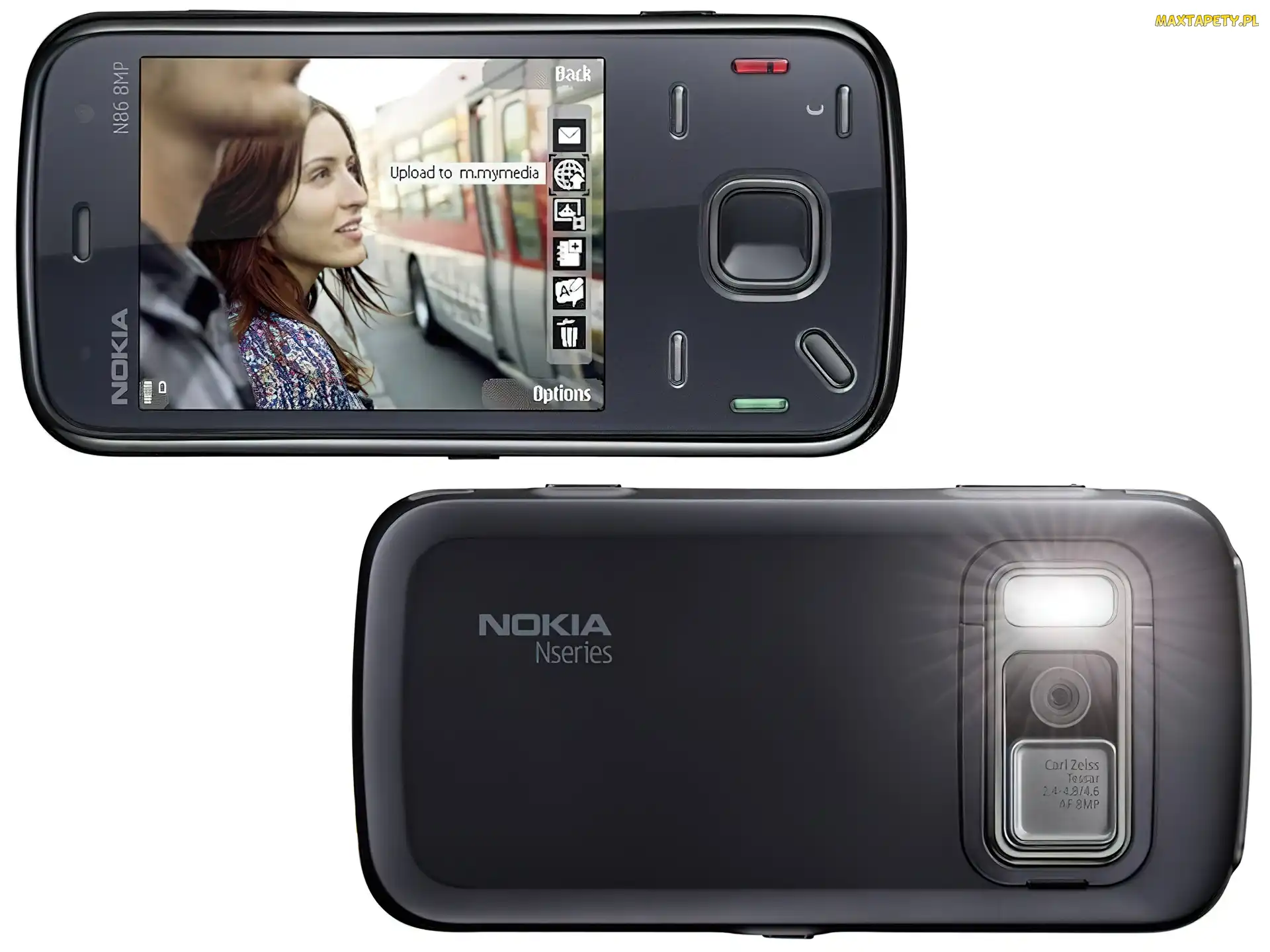 Flesz, Tył, Nokia N86, Czarny