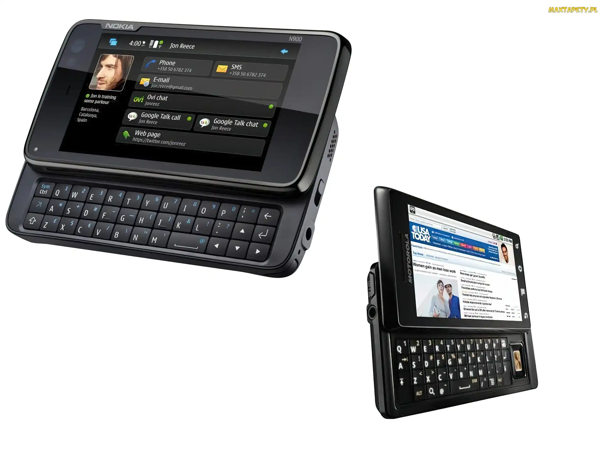 Profil, Czarny, Nokia N900, Wyświetlacz
