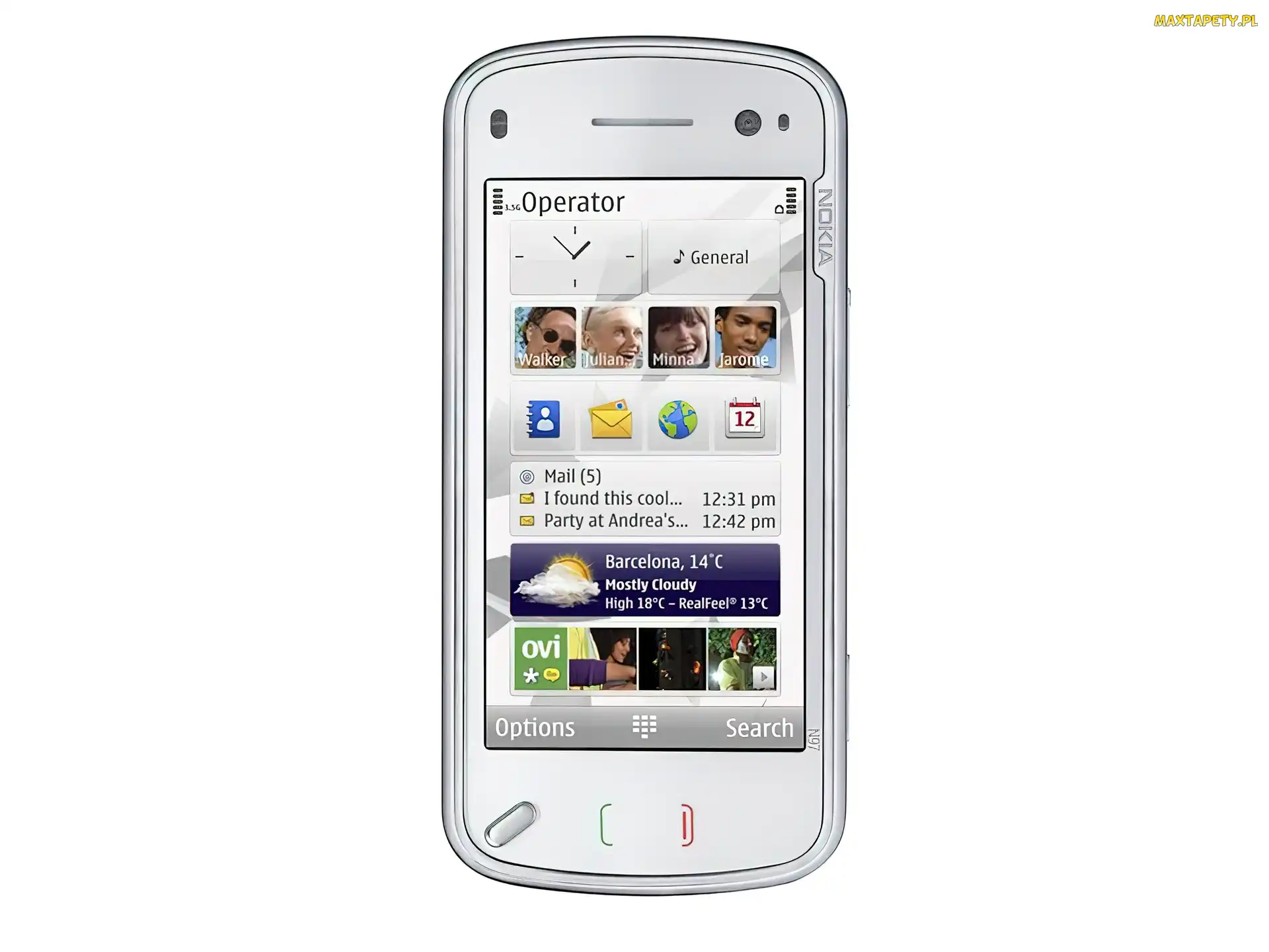Srebrna, Pionowo, Nokia N97