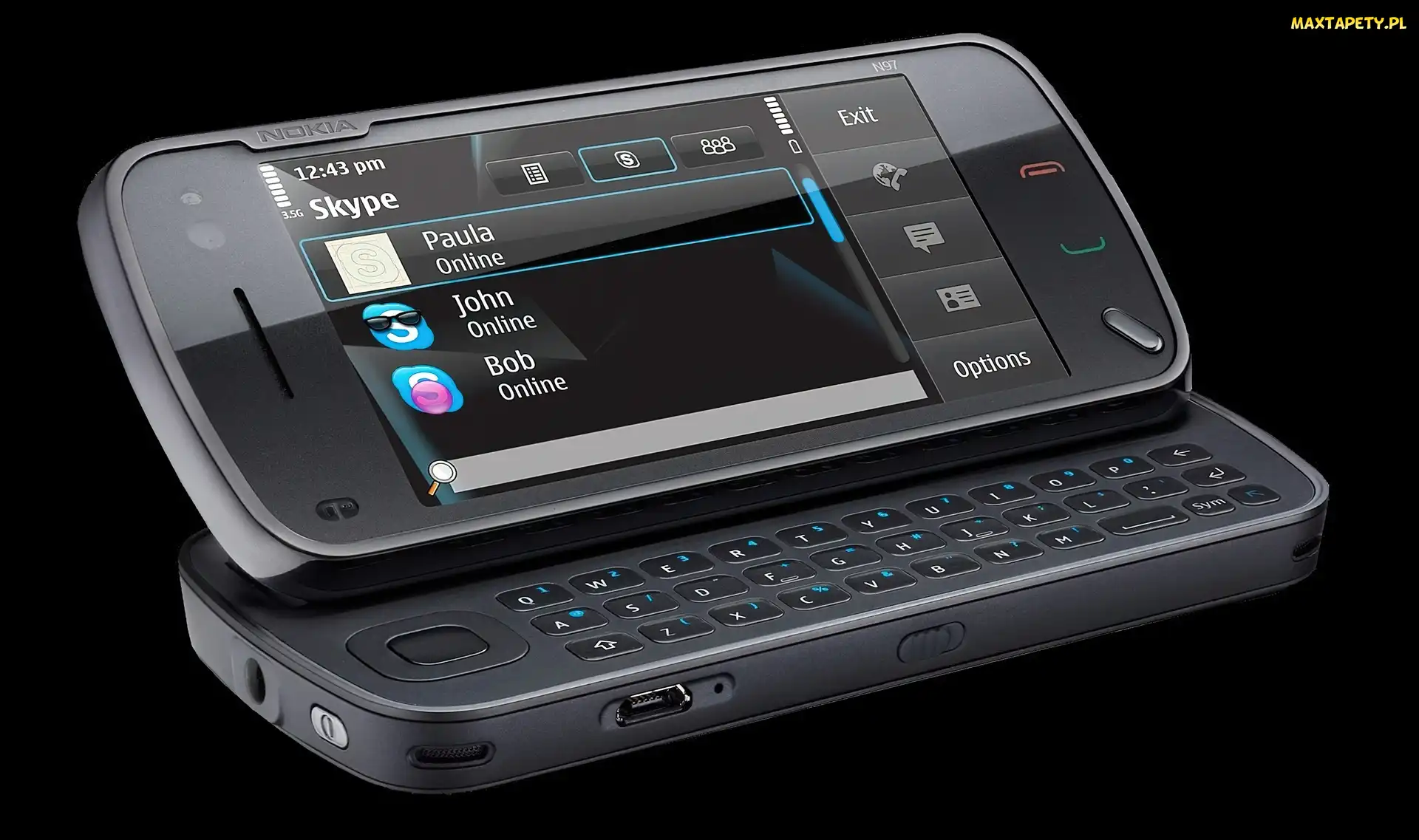 Czarna, QWERTY, Nokia N97