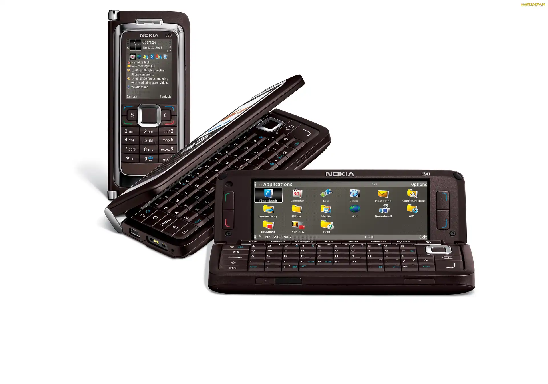 Brązowa, Otwarta, Nokia E90