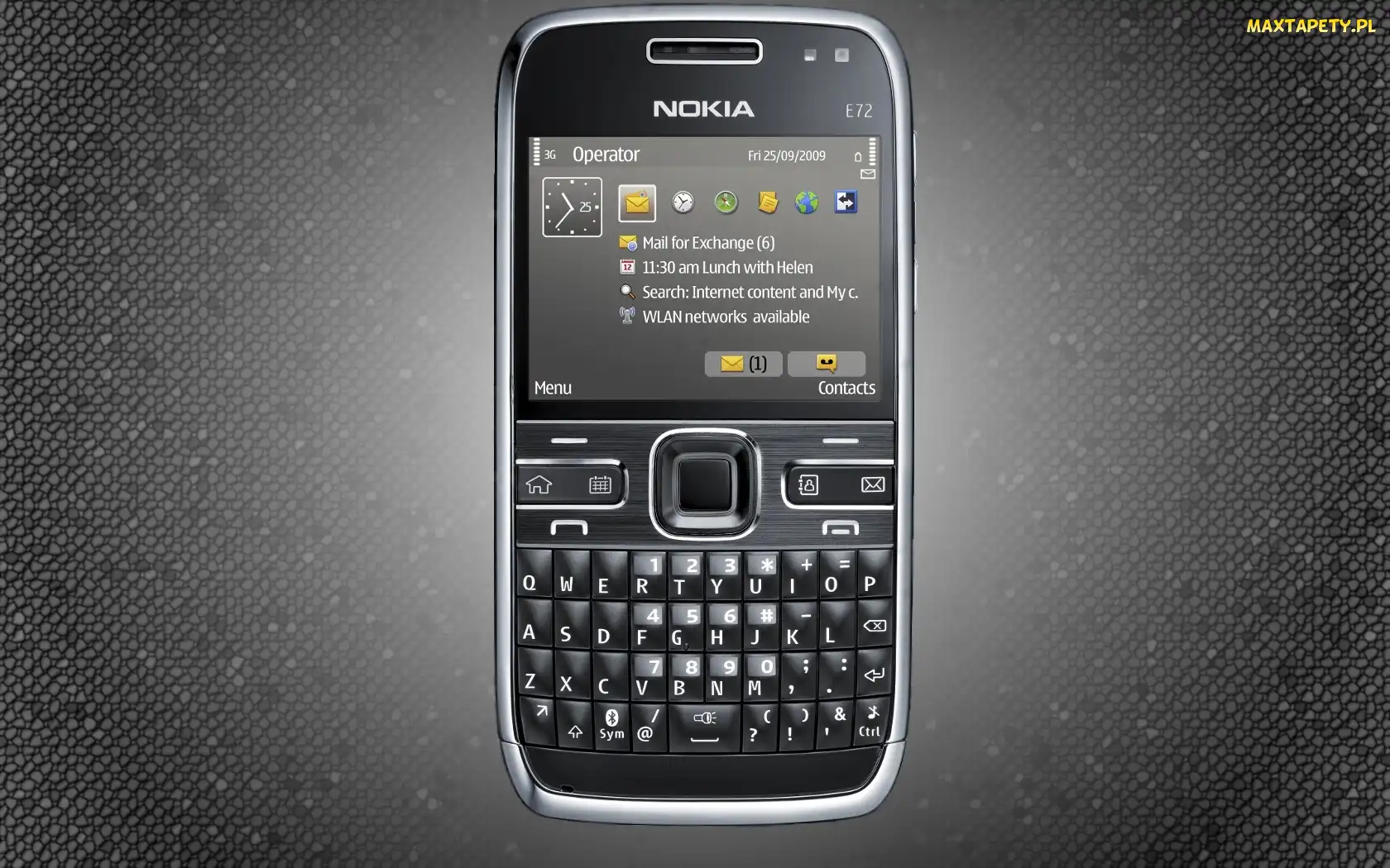 Czarna, QWERTY, Nokia E72