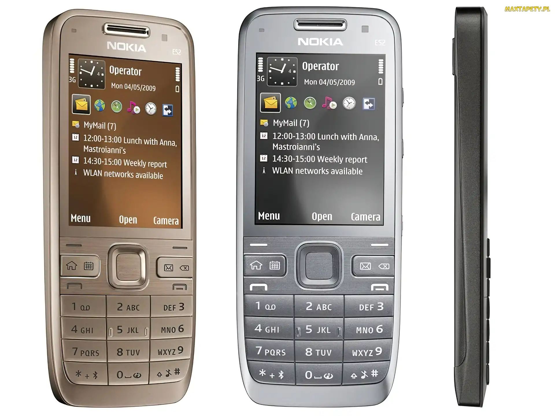 Szara, Bok, Czarna, Srebrna, Nokia E52