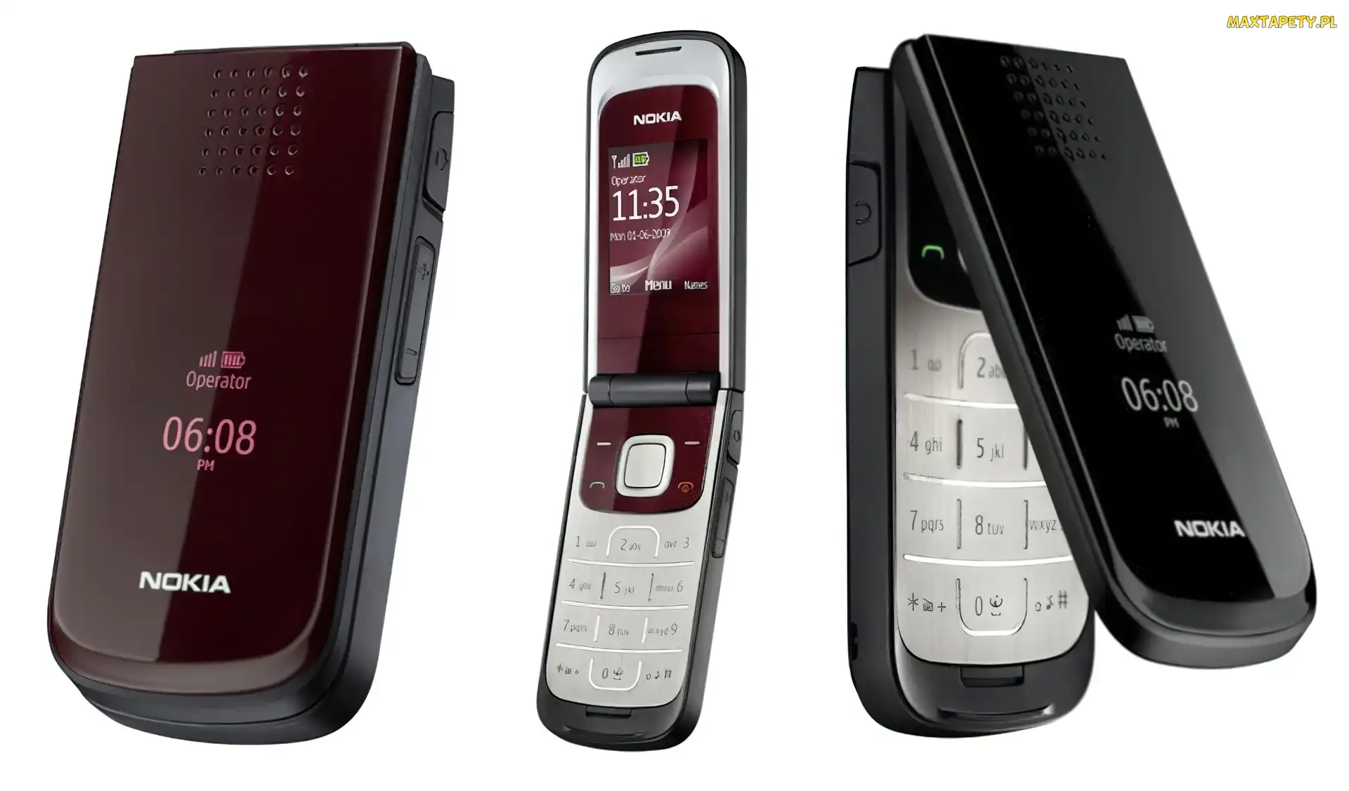 Otwarta, Czarna, Nokia 7020, Brązowa