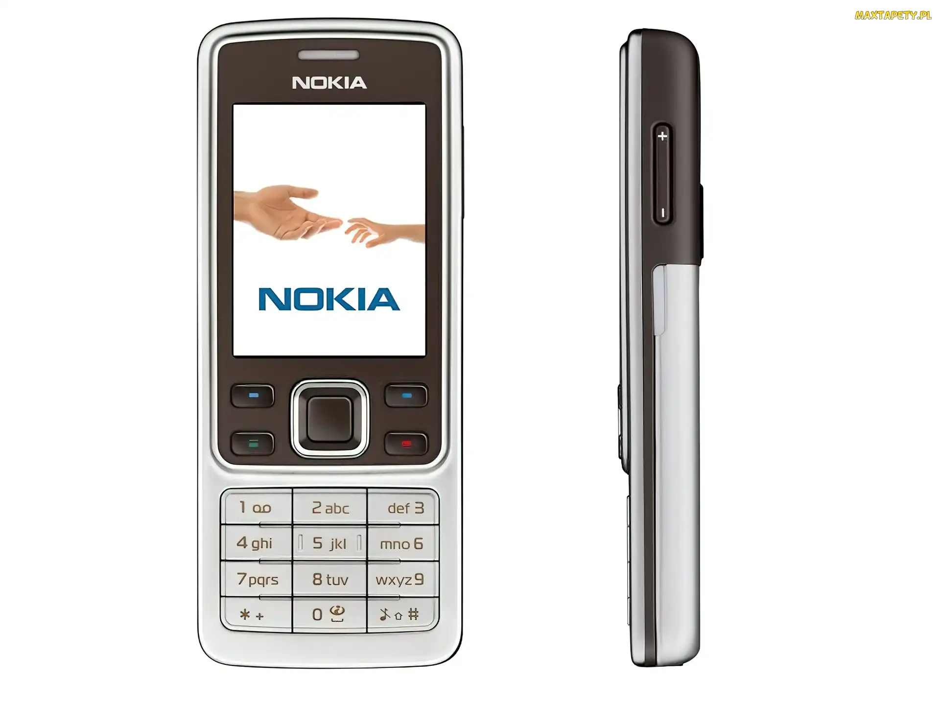 Nokia 6301, Bok, Przód, Srebrna
