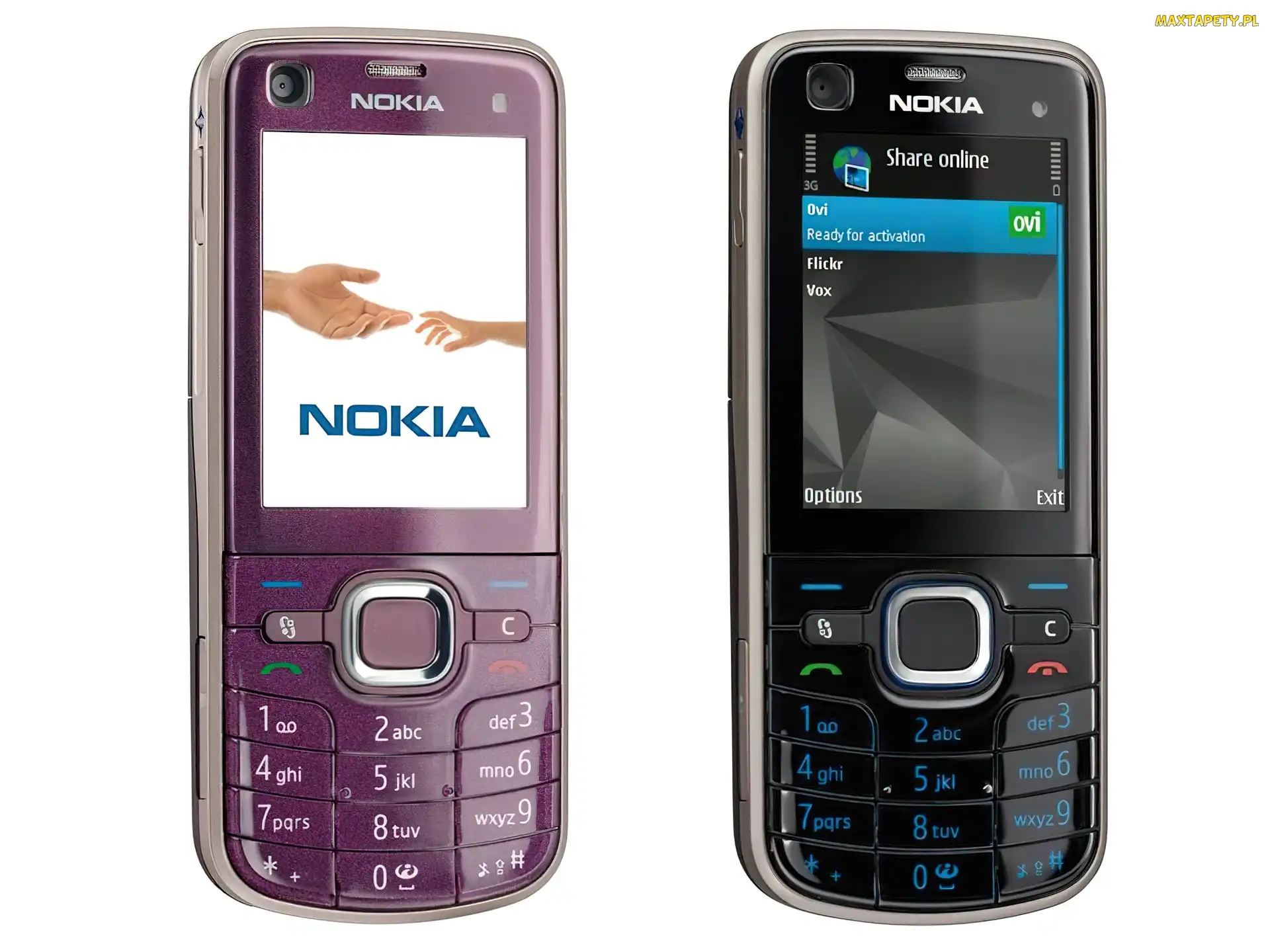 Nokia 6220, Czarna, Bordowa