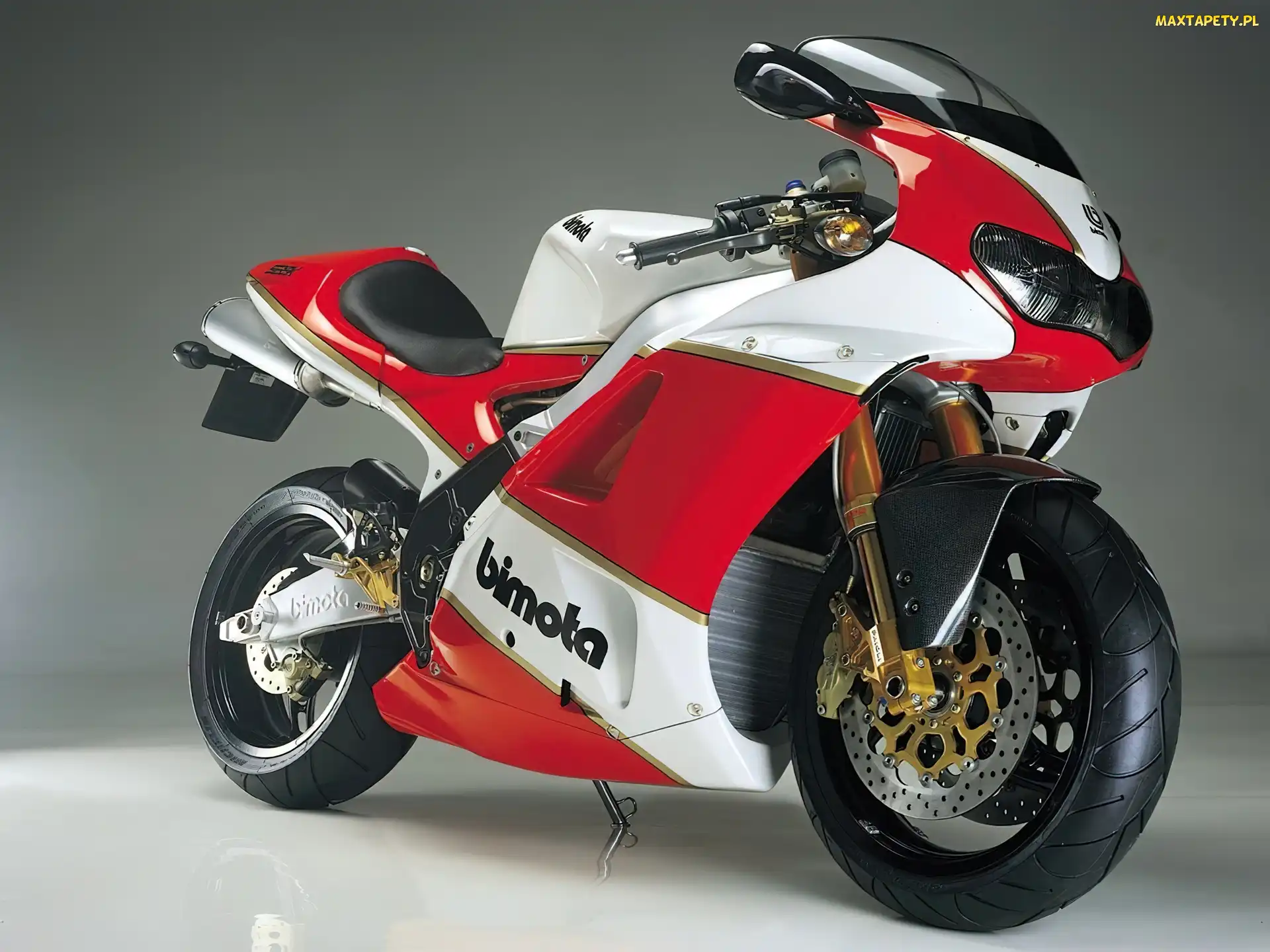 Lusterka, Opony, Czerwono-biały, Bimota