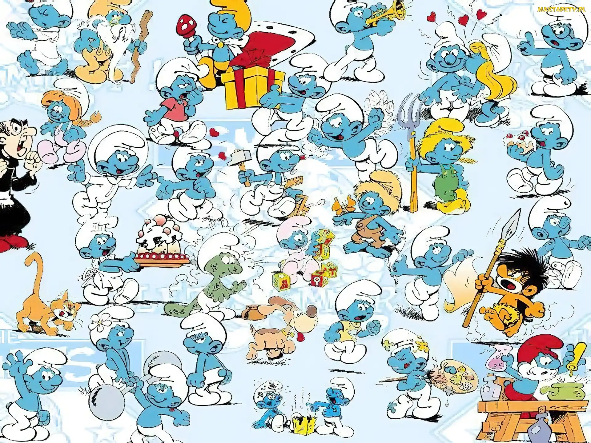 Smerfy, Klakier, Smerfetka, Gargamel, Papa Smerf