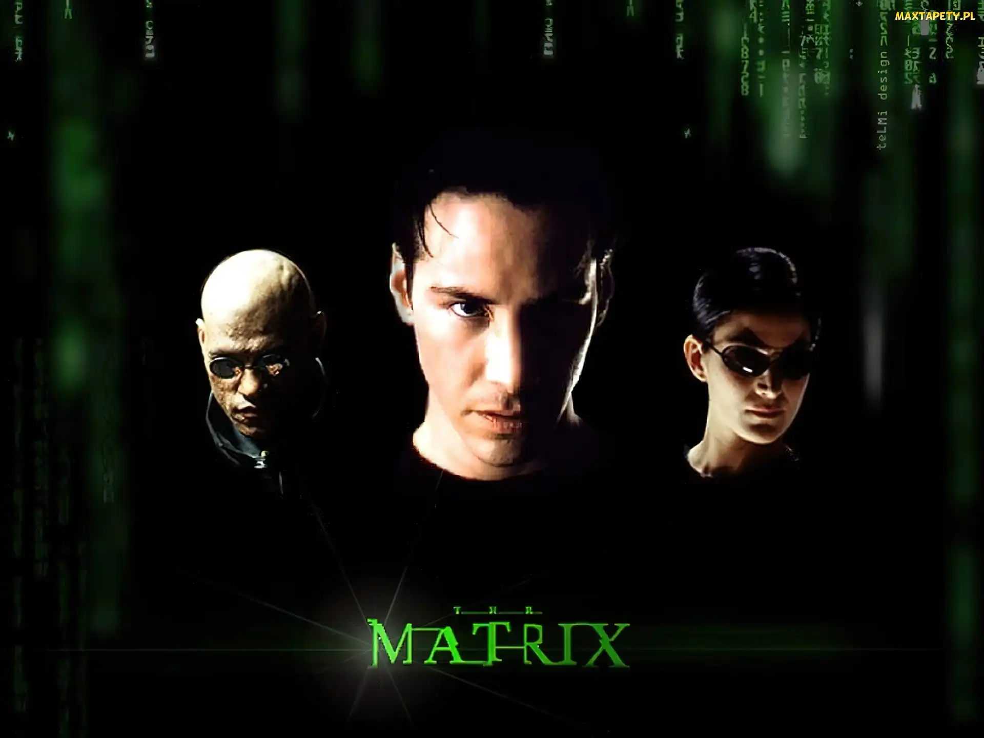twarze, Trinity, Morfeusz, Neo, Matrix