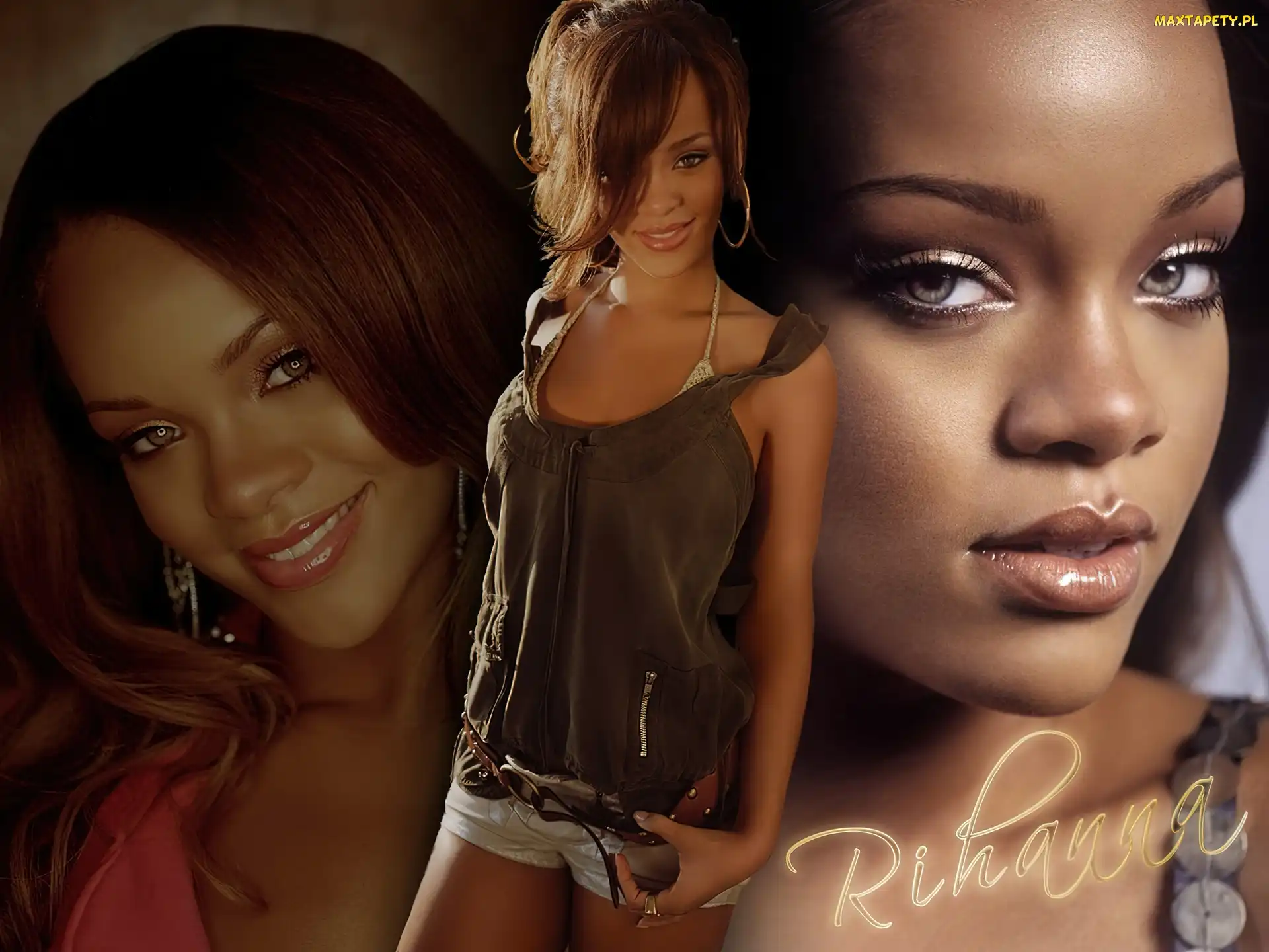Usta, Oczy, Robyn Rihanna Fenty, Duże