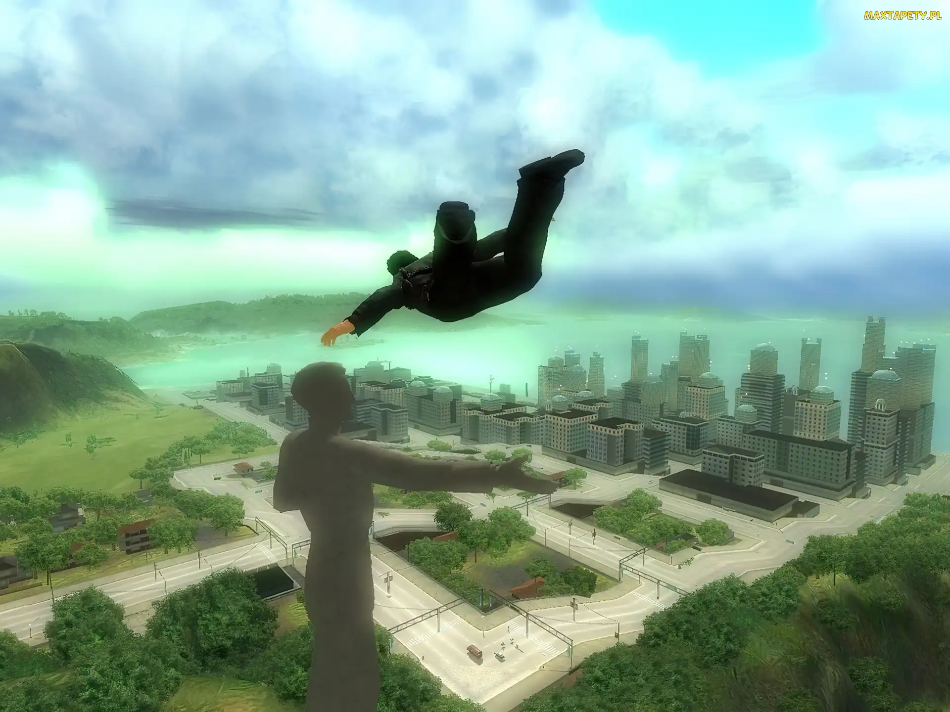 Spadochronie, Na, Just Cause 1, Skok