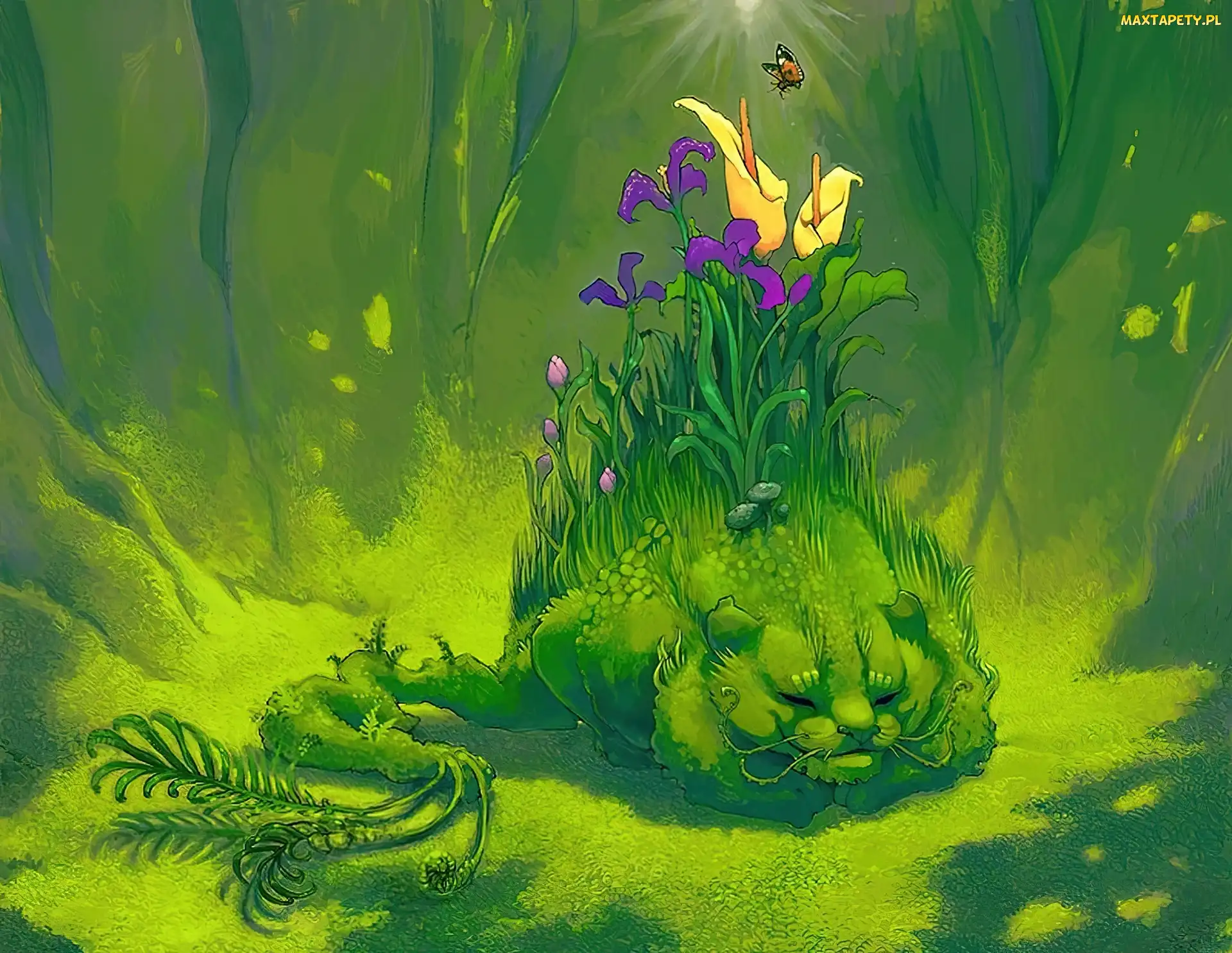 Rysunek, Fantasy, Kot