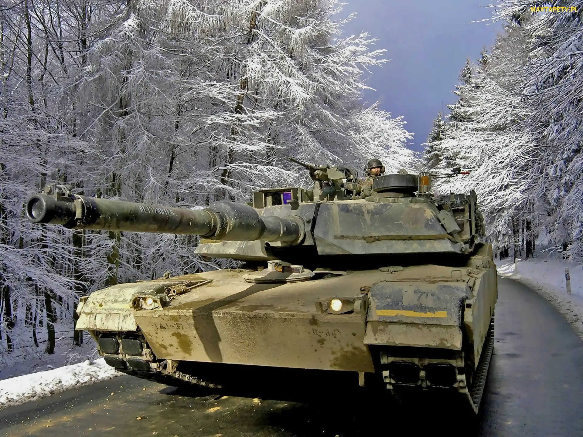 Zima, Droga, M1A1, Abrams