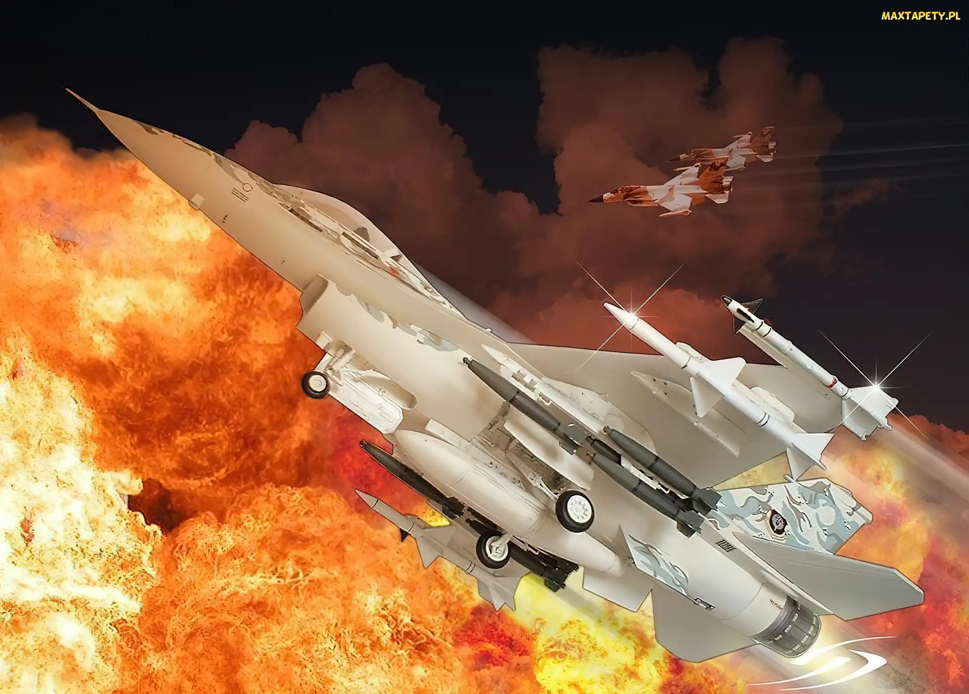 Rakiety, Wybuch, F-16, Falcon