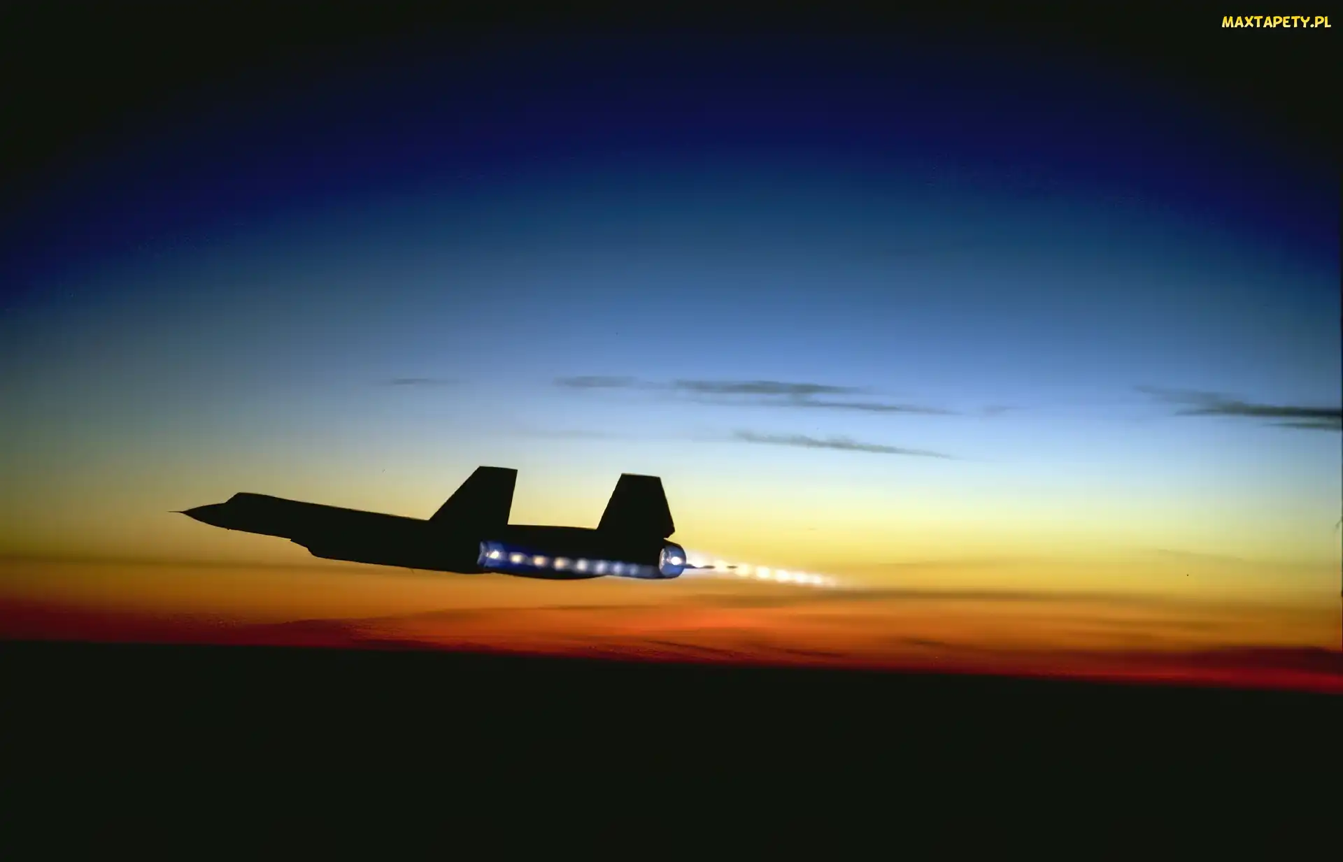 SR-71 Blackbird, Dopalacze, Słońca, Zachód