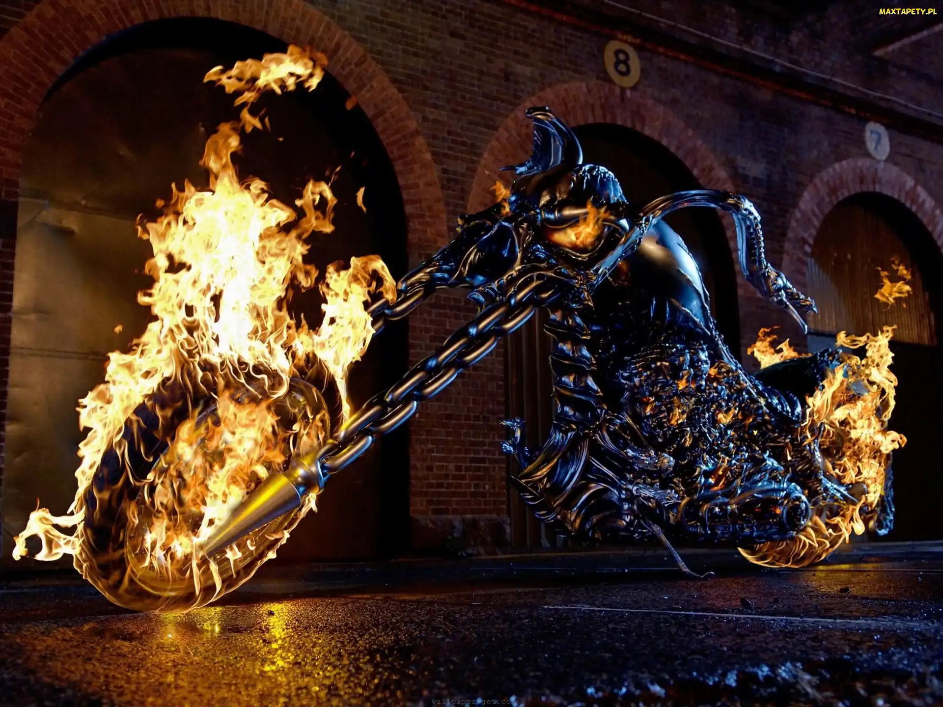Ghost Rider, Płomienie, Motocykl
