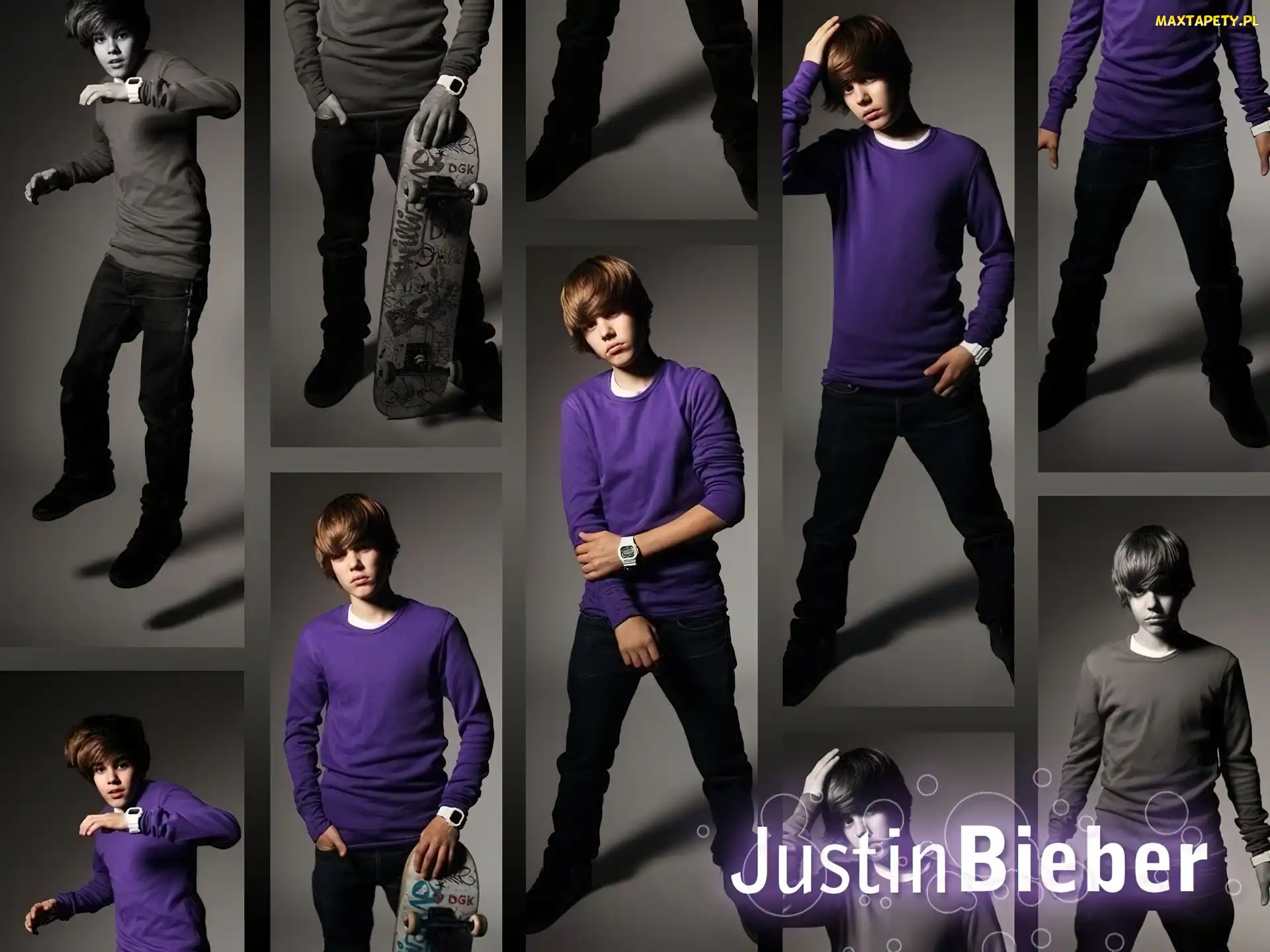 Justin Bieber, Sweterek, Fioletowy