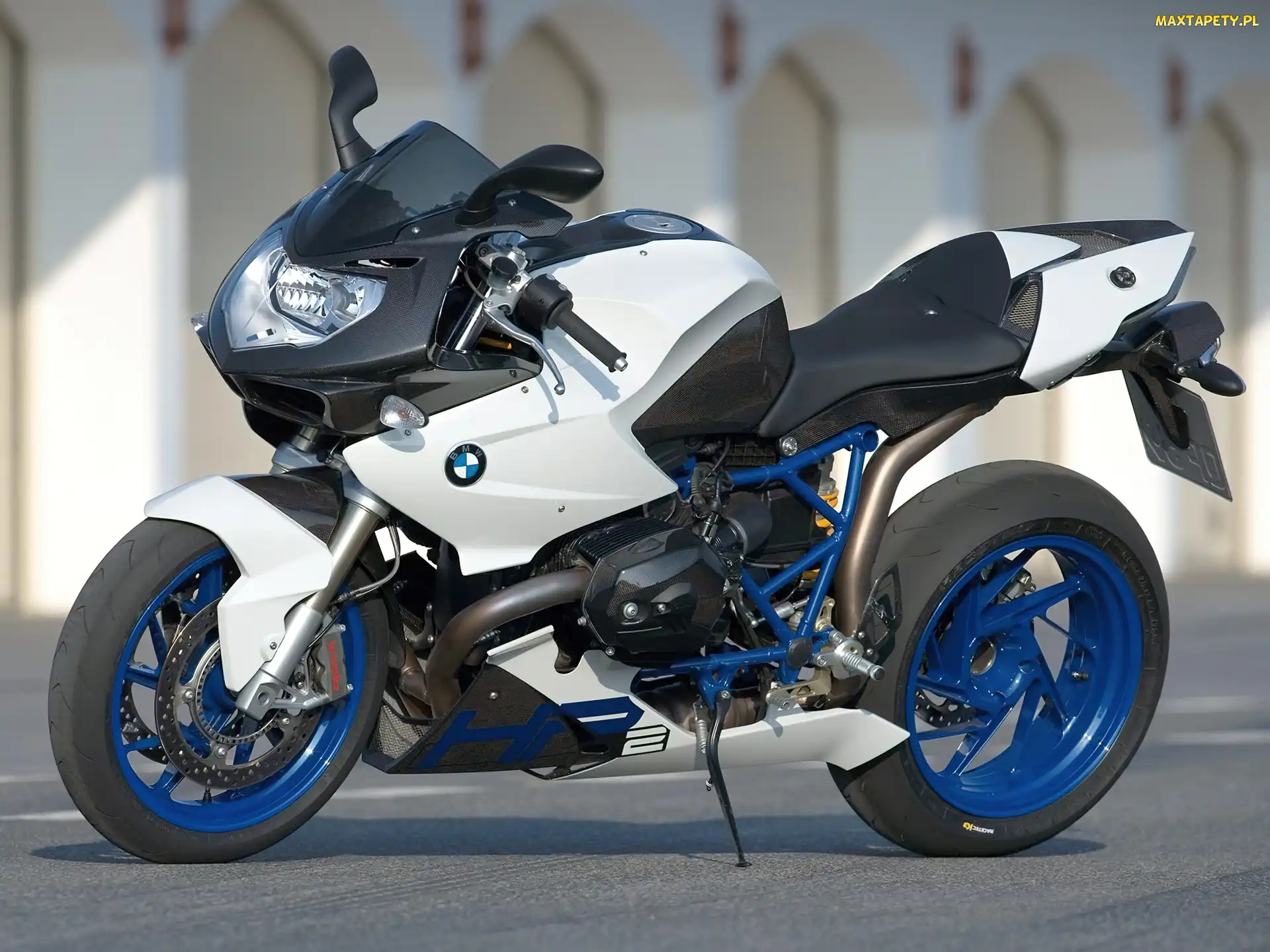 Niebieskie, Felgi, BMW HP2 Sport