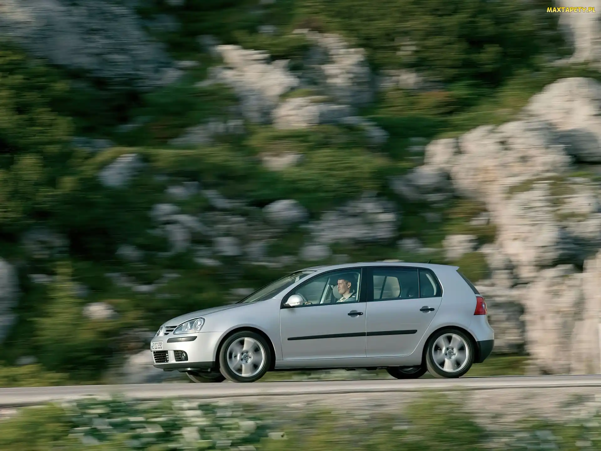Srebrny, Lewy bok, Volkswagen Golf 5