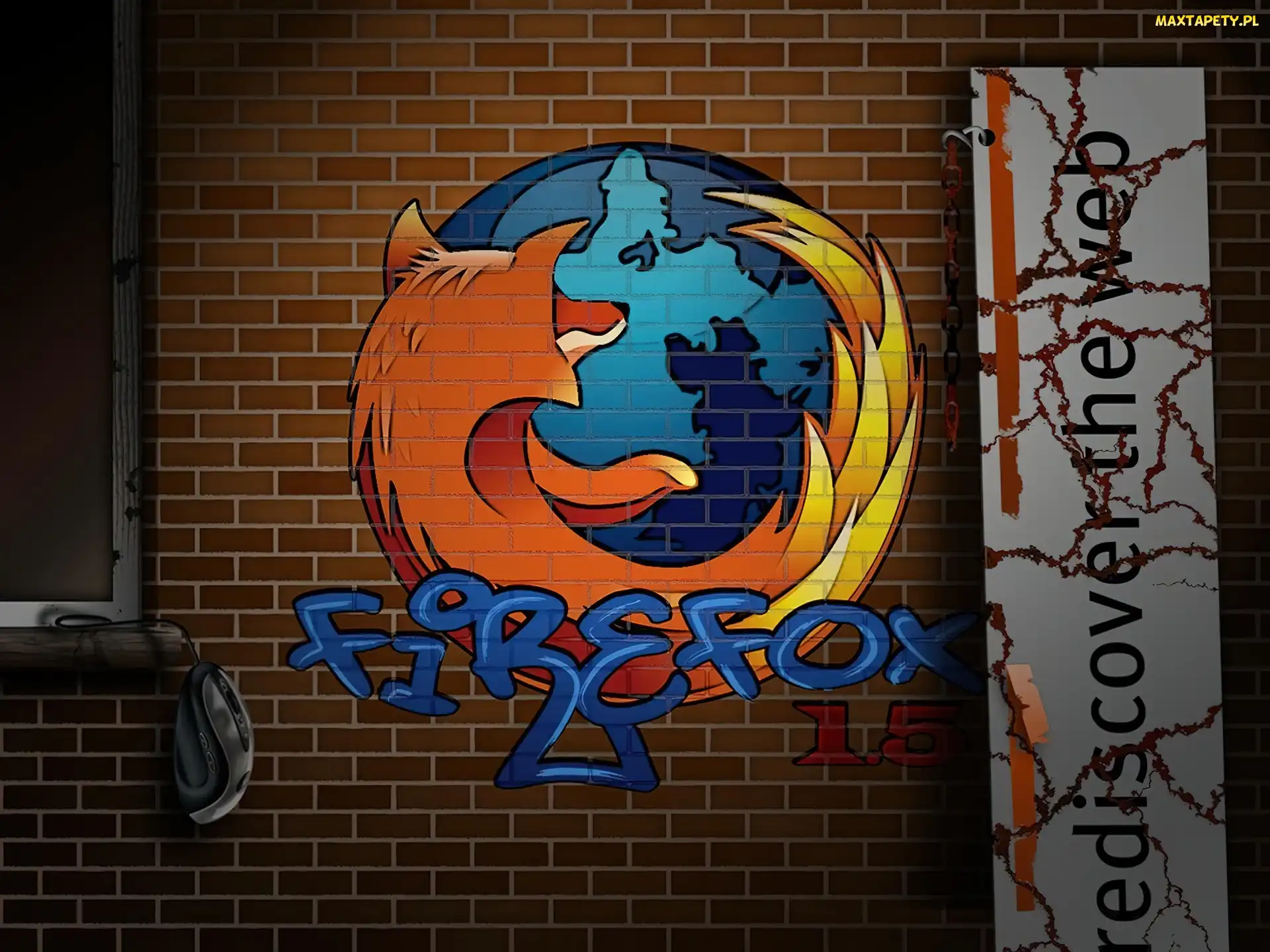 Graffiti, Firefox, Ściana