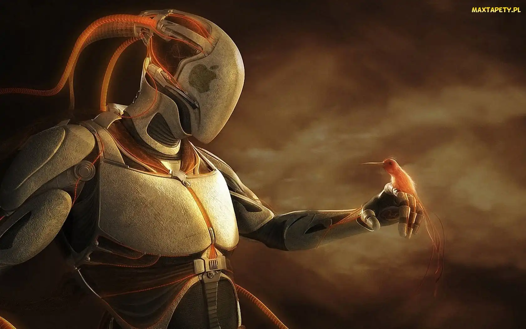 Robot, Ptak, Apple