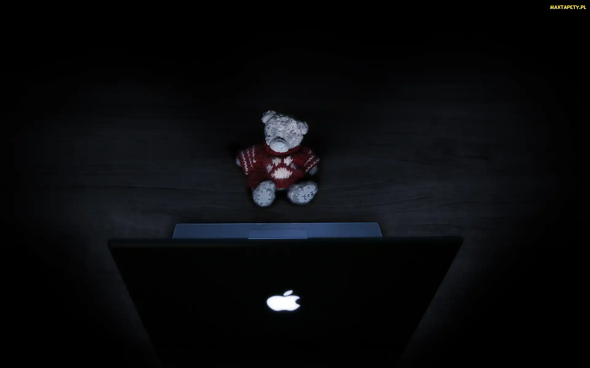 Laptop, Pluszak, Hardware, Apple, Logo, Miś