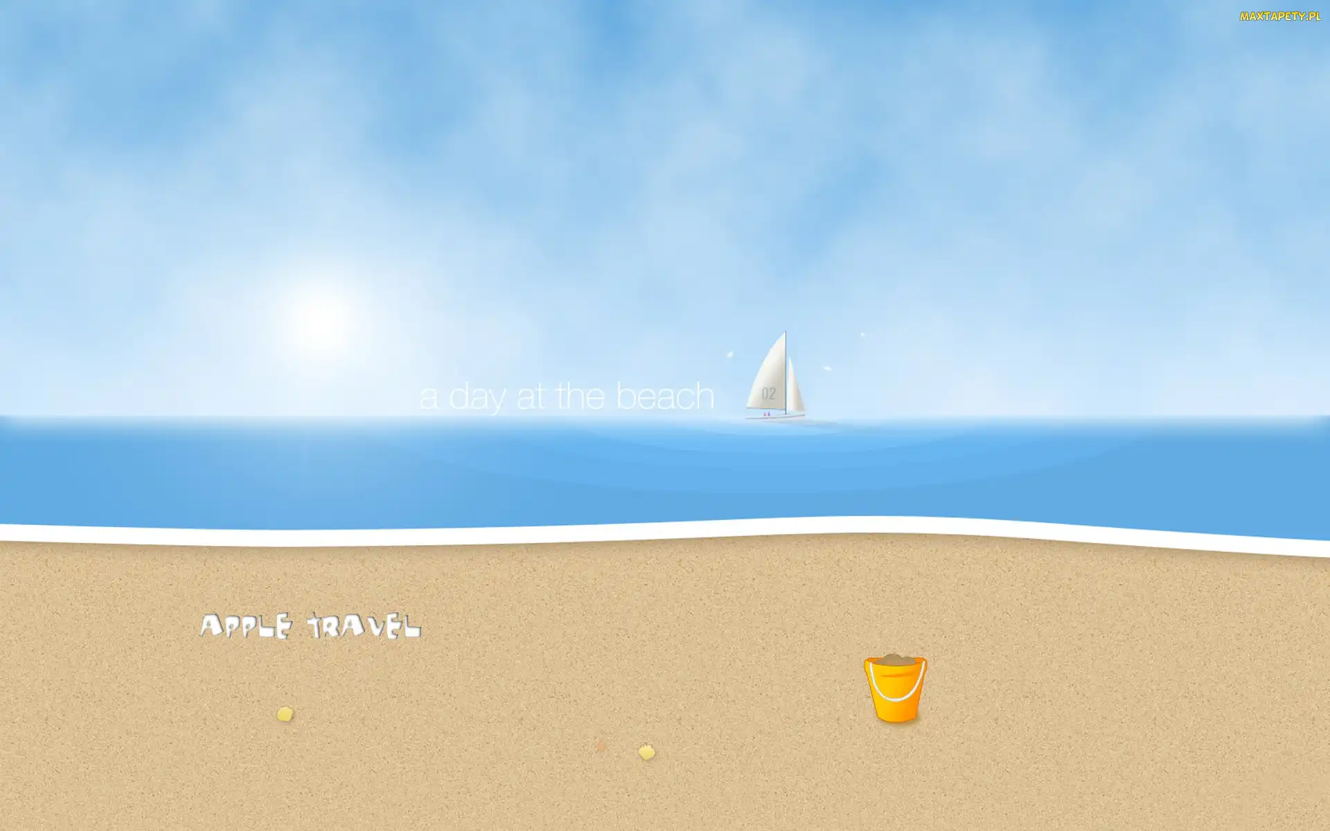 Travel, Morze, Żaglówka, Plaża, Apple