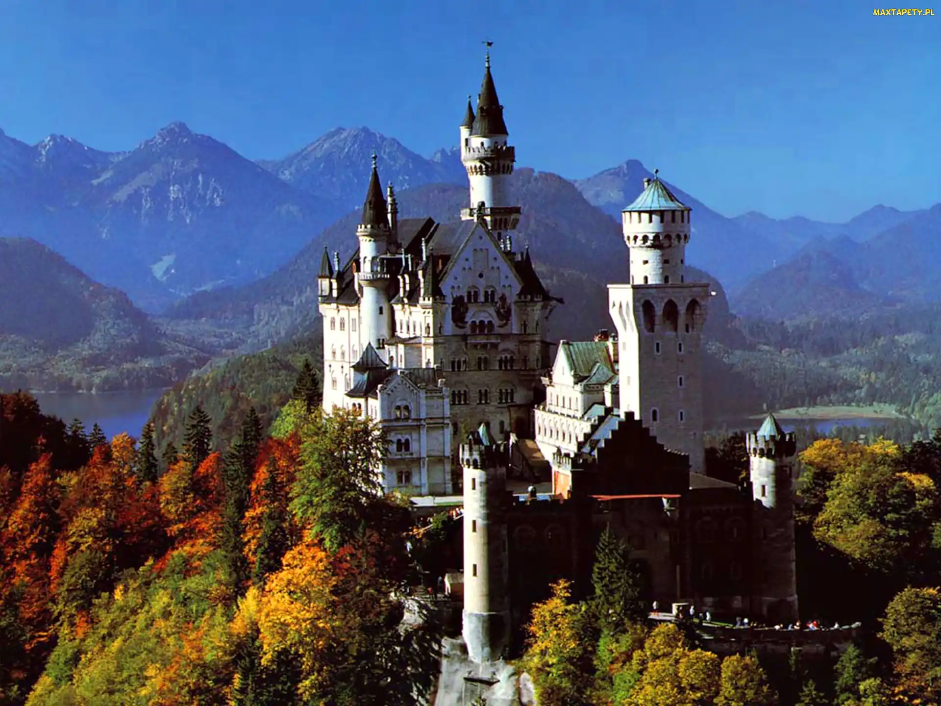 Bawaria, Niemcy, Góry, Zamek Neuschwanstein, Niemcy