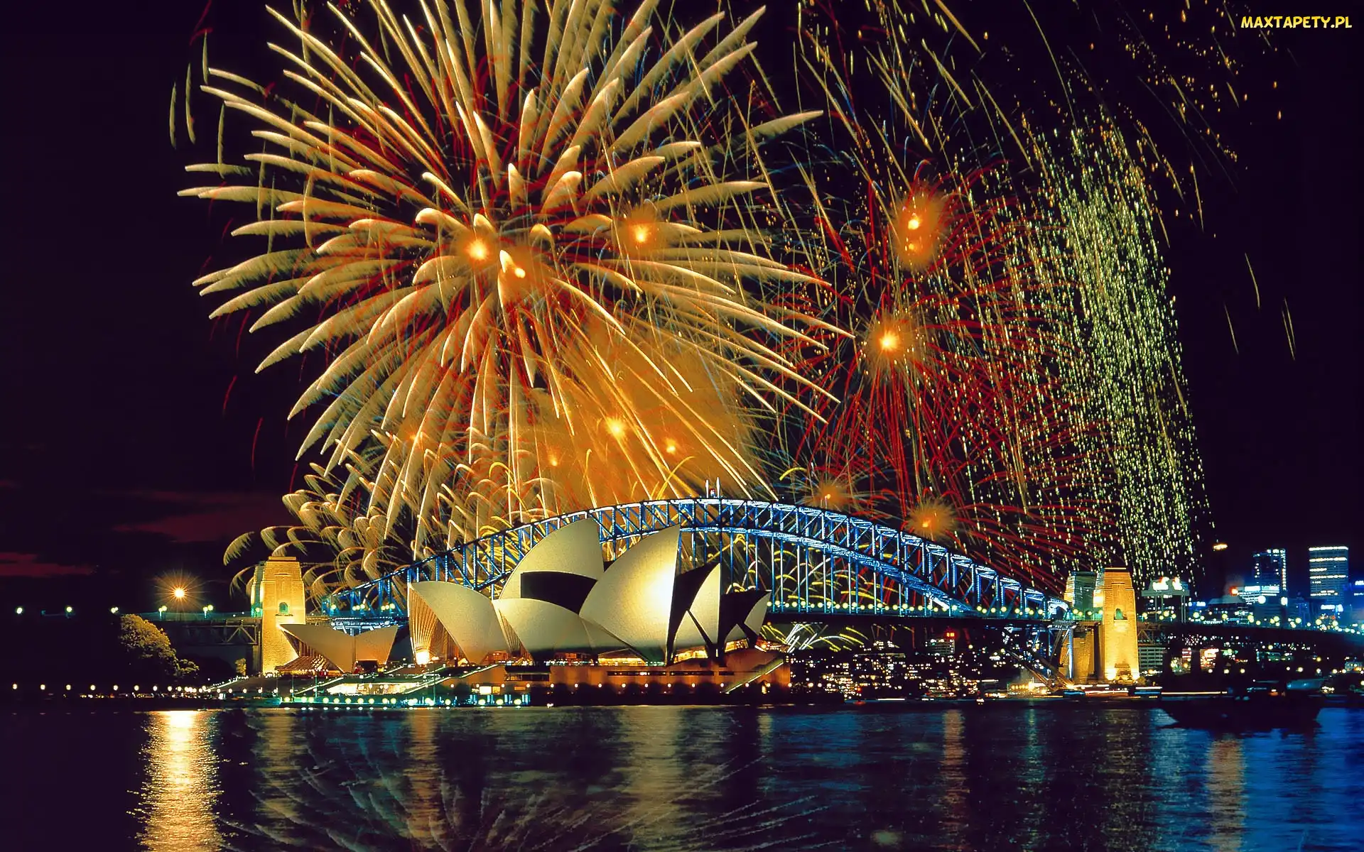 Sydney, Sydney Opera House, Most Sydney Harbour Bridge, Fajerwerki, Australia