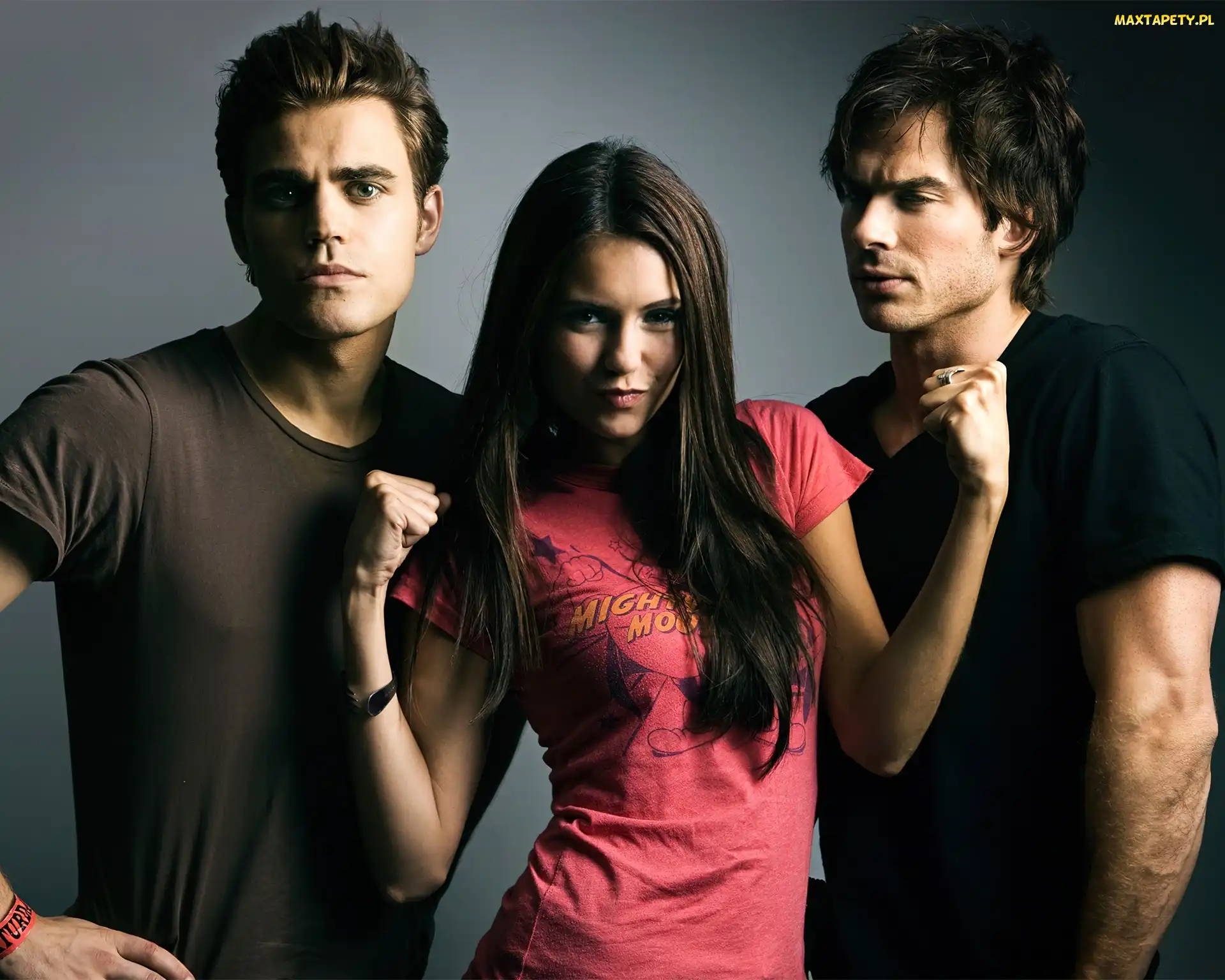 Pamiętniki wampirów, Paul Wesley, Nina Dobrev, Ian Somerhalder, The Vampire Diaries
