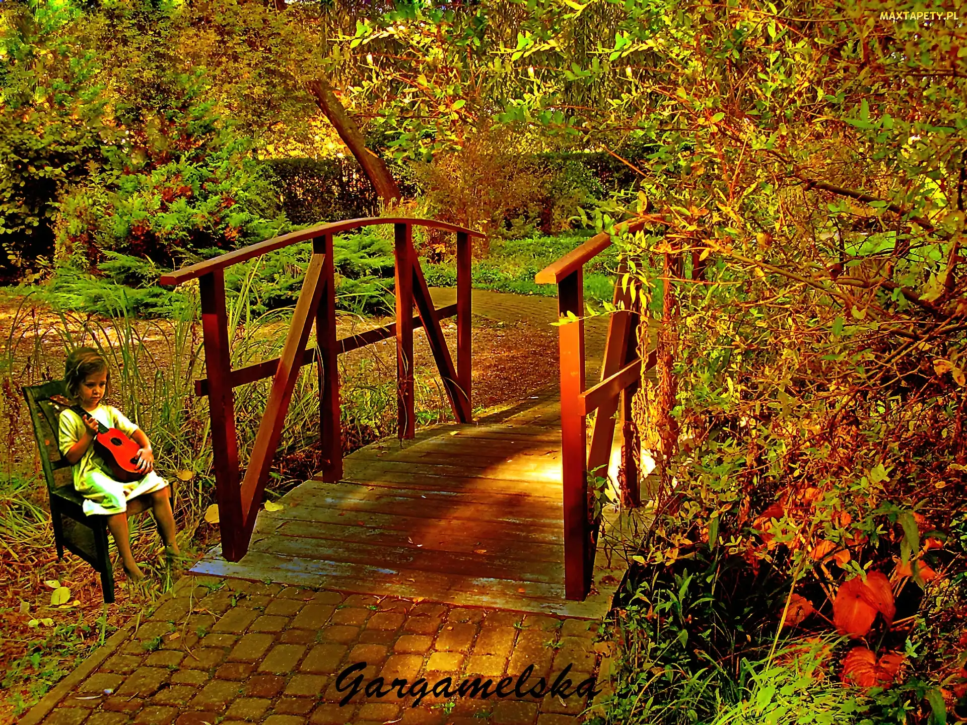 Mostek, Park, Dziecko