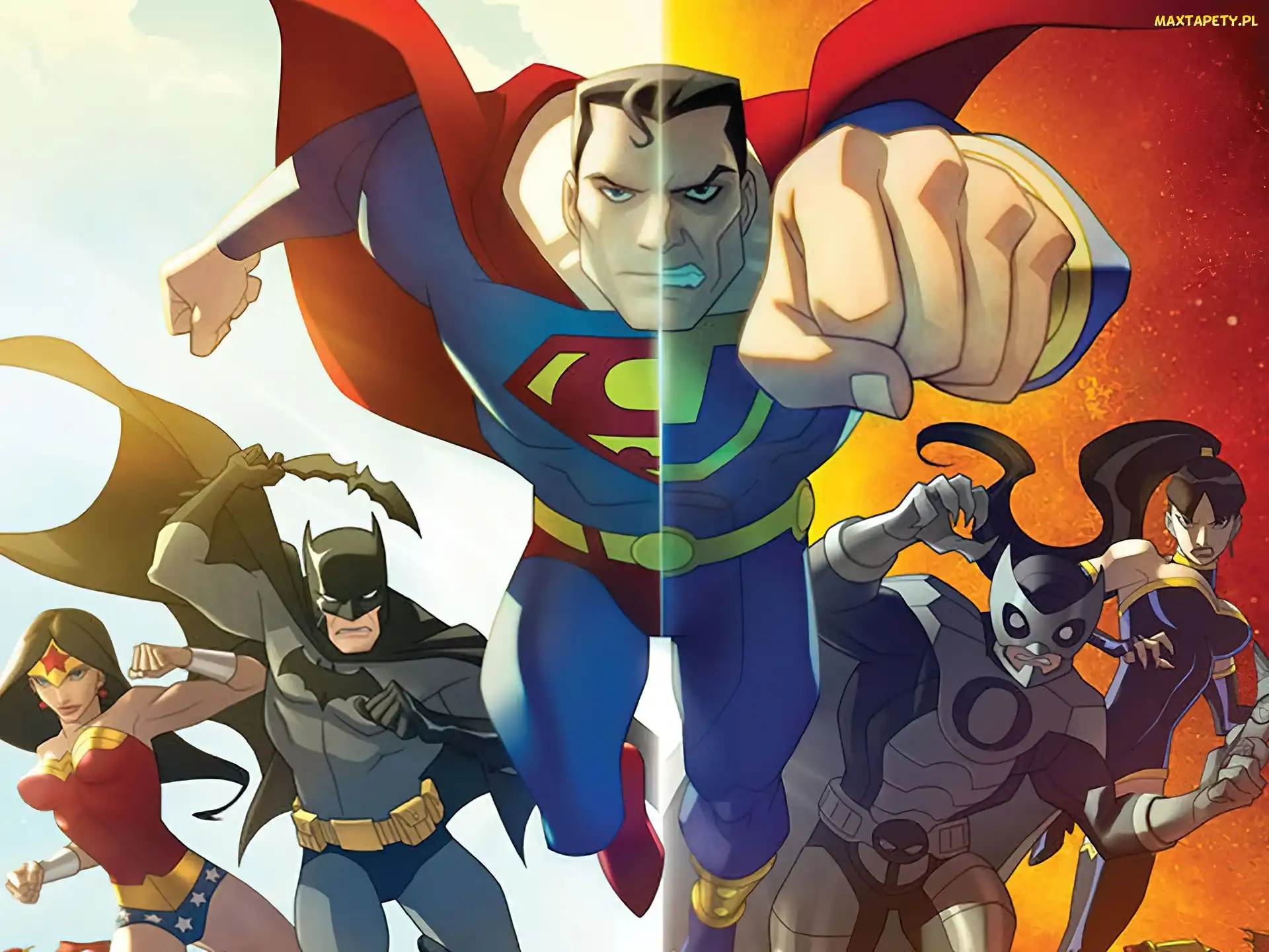 Justice League Crisis on Two Earths, Liga Sprawiedliwych Kryzys na dwóch Ziemiach, Dobro, Bohaterowie, Zło, Serial animowany