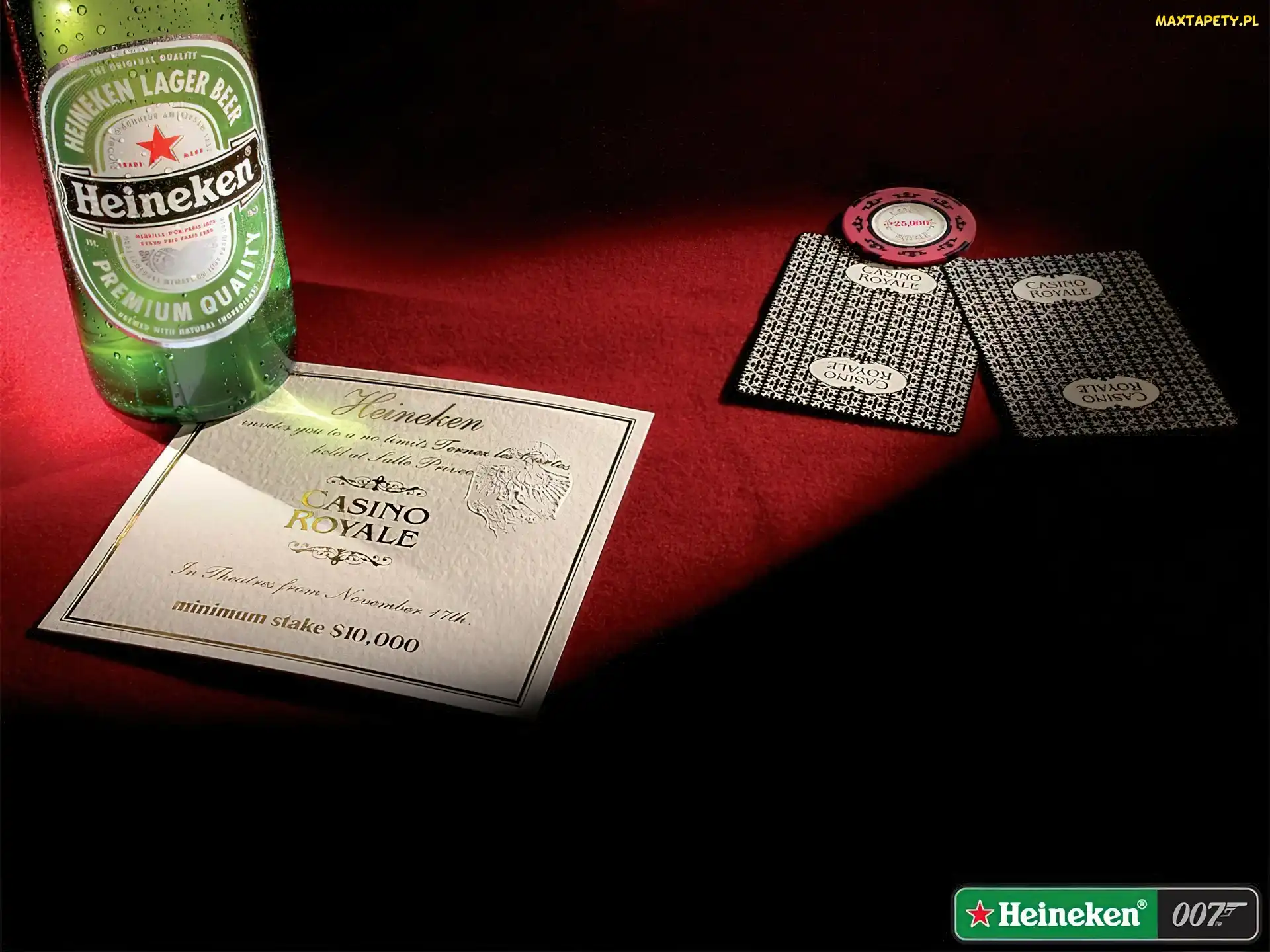 Casino Royale, Wizytówki, Piwo, Heineken