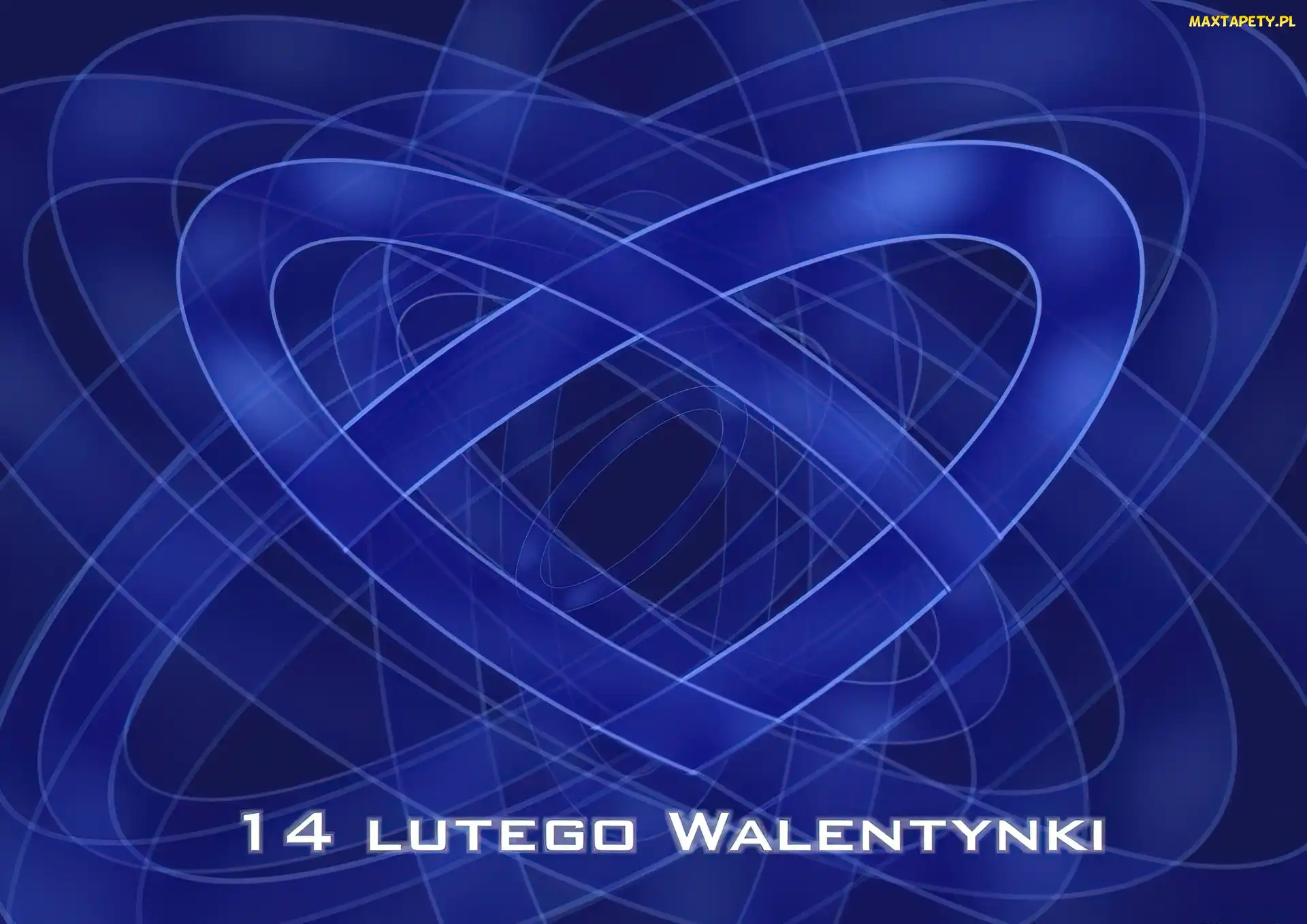 Niebieskie, Walentynki, Serca, Napis, Spiralne