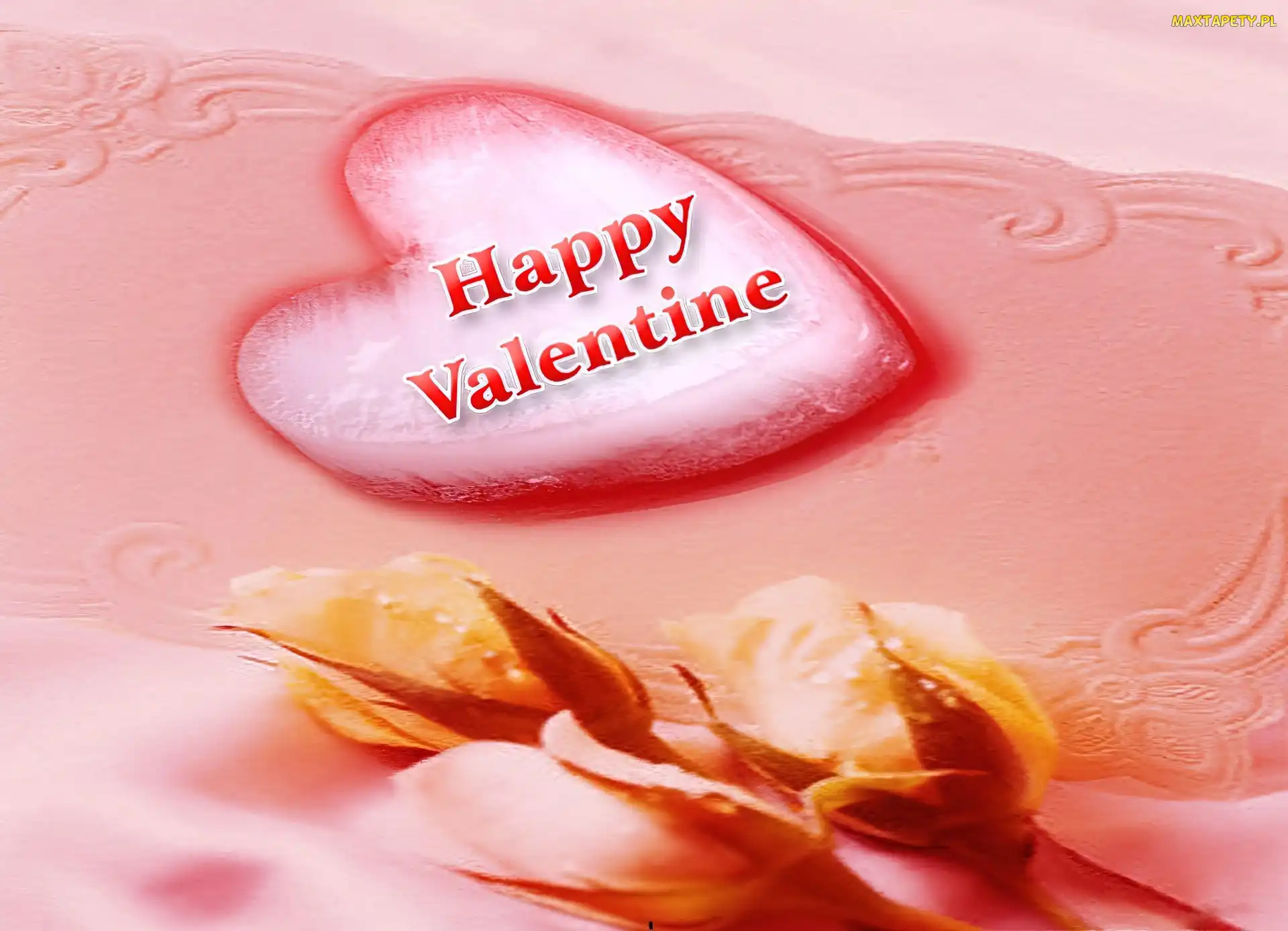Róże, Valentine, Serce, Happy