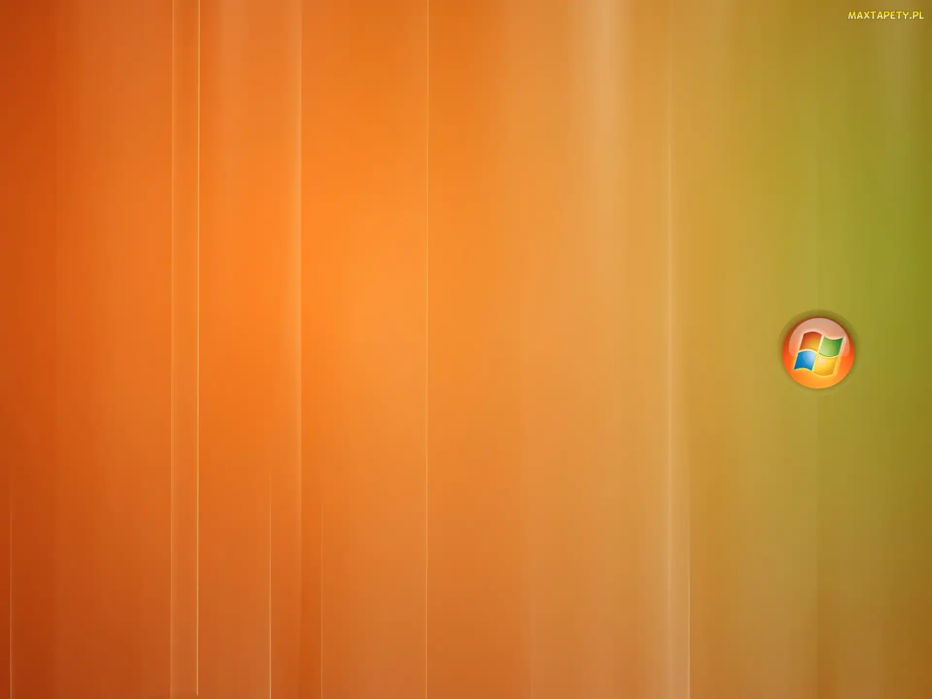 Zielone, Windows, Logo, Tło, Pomarańczowo