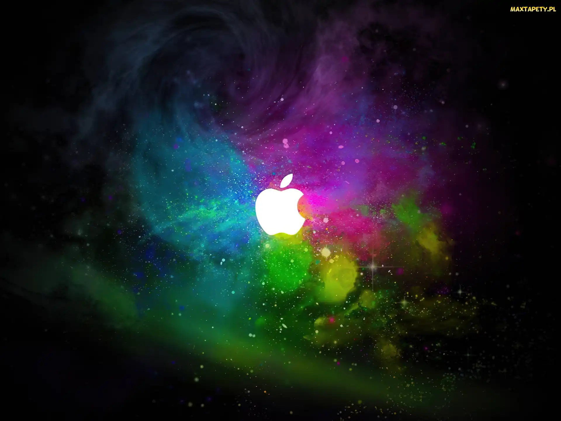 Plamy, Kolorowe, Białe, Apple