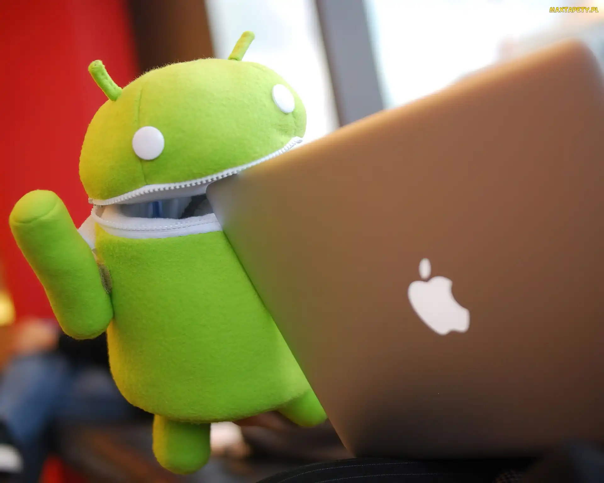 Apple, Laptop, Ludzik, Android